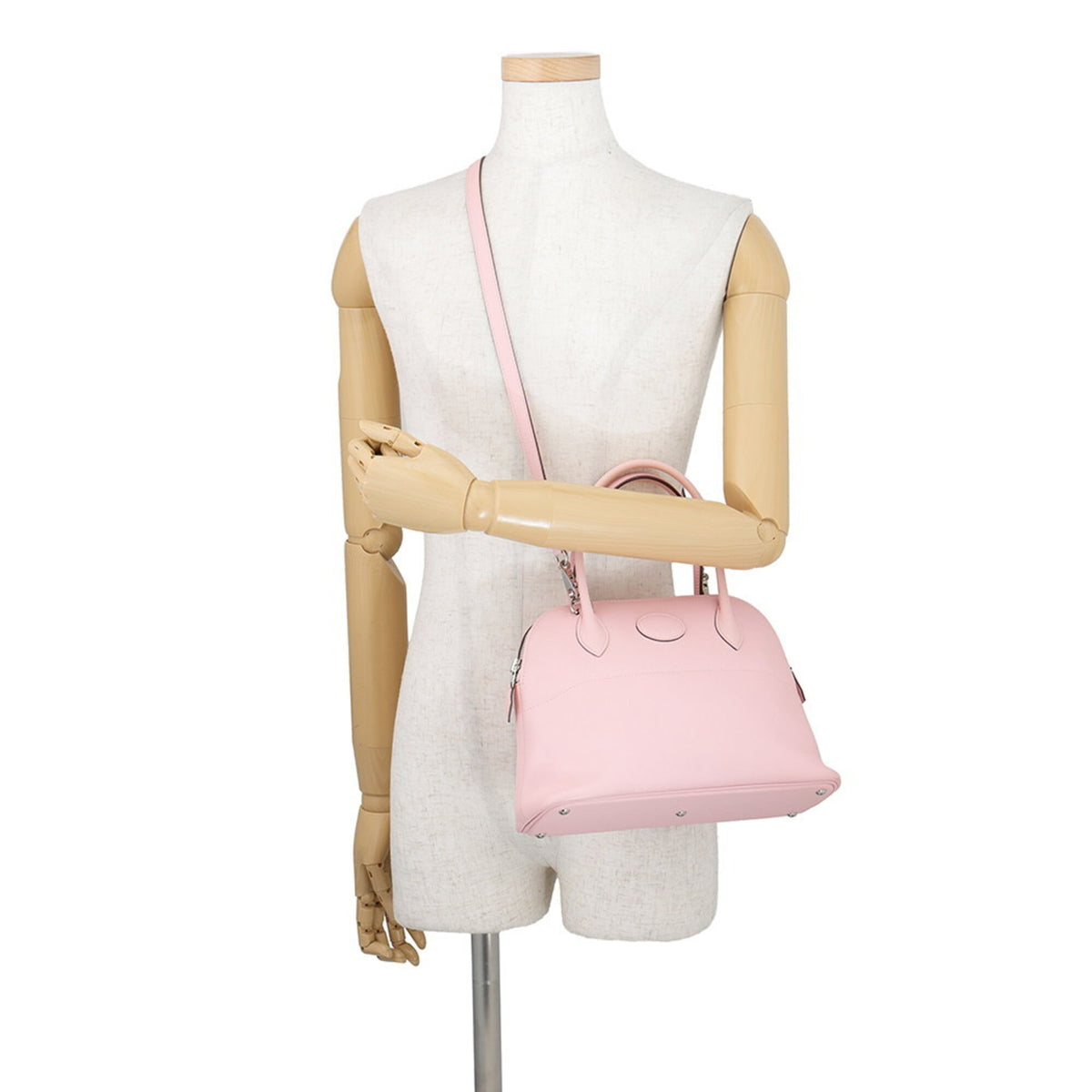 Hermes Bolide Rose Sakura Swift Leather Handbag (Pre-Owned)