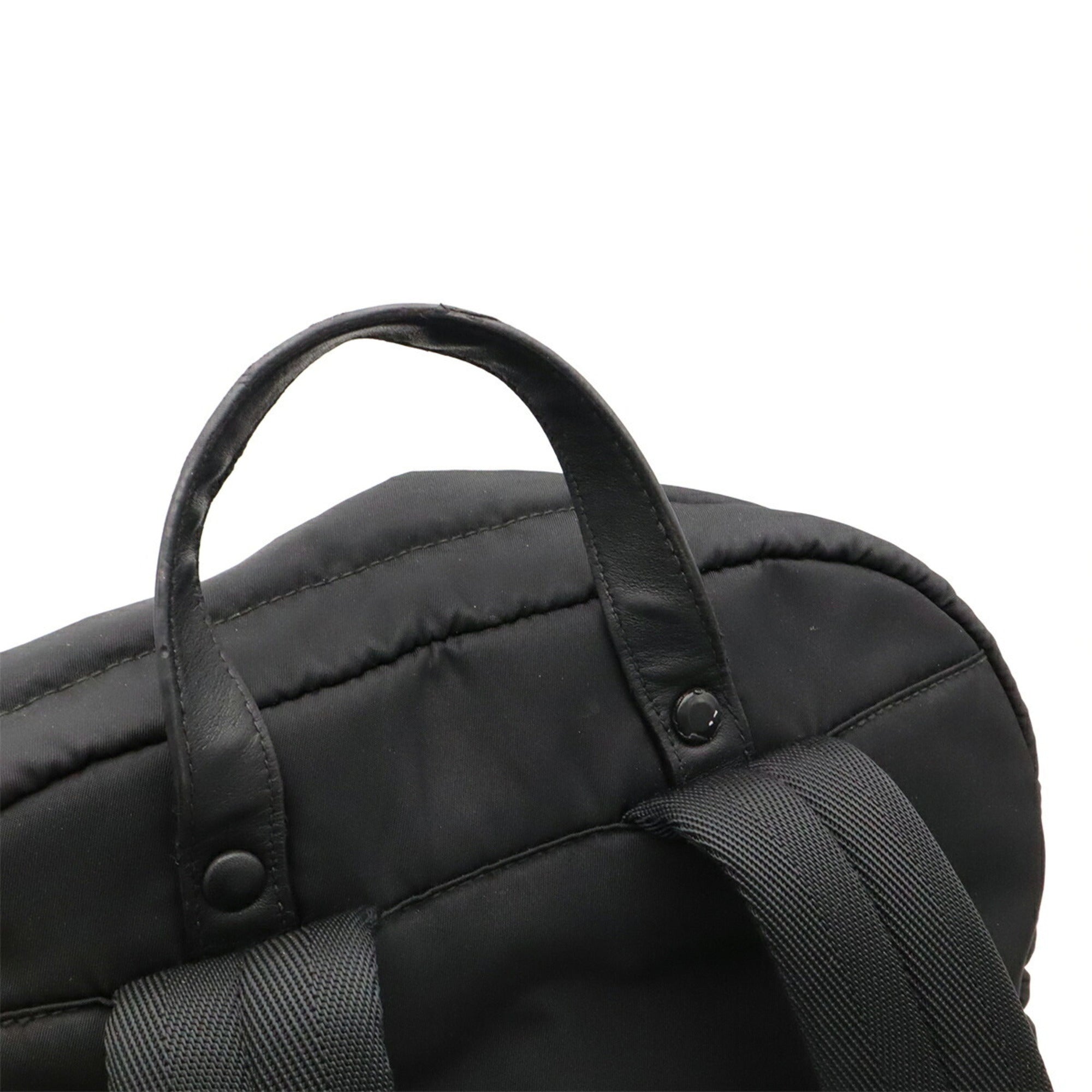Prada Black Nero Nylon Leather Backpack (Pre-Owned)