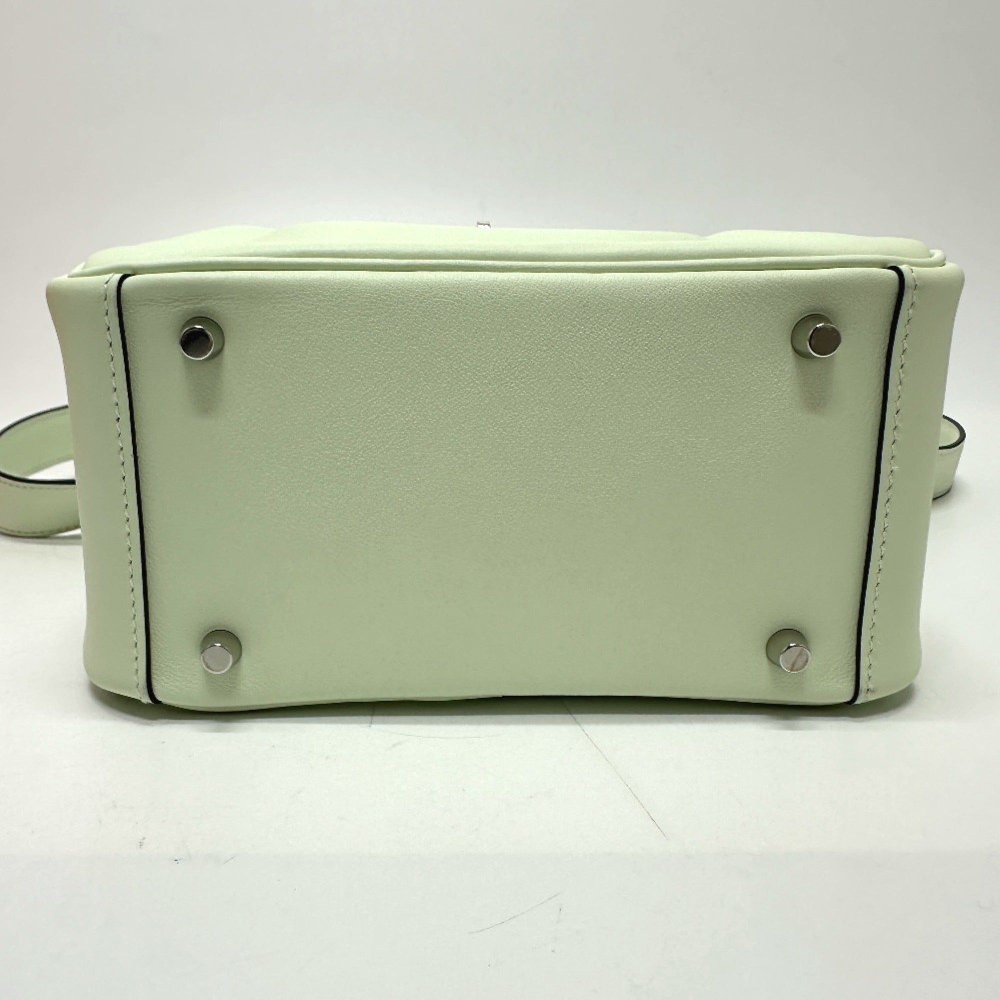 Hermes Light Green Swift Leather Handbag Shoulder Bag (Pre-Owned)