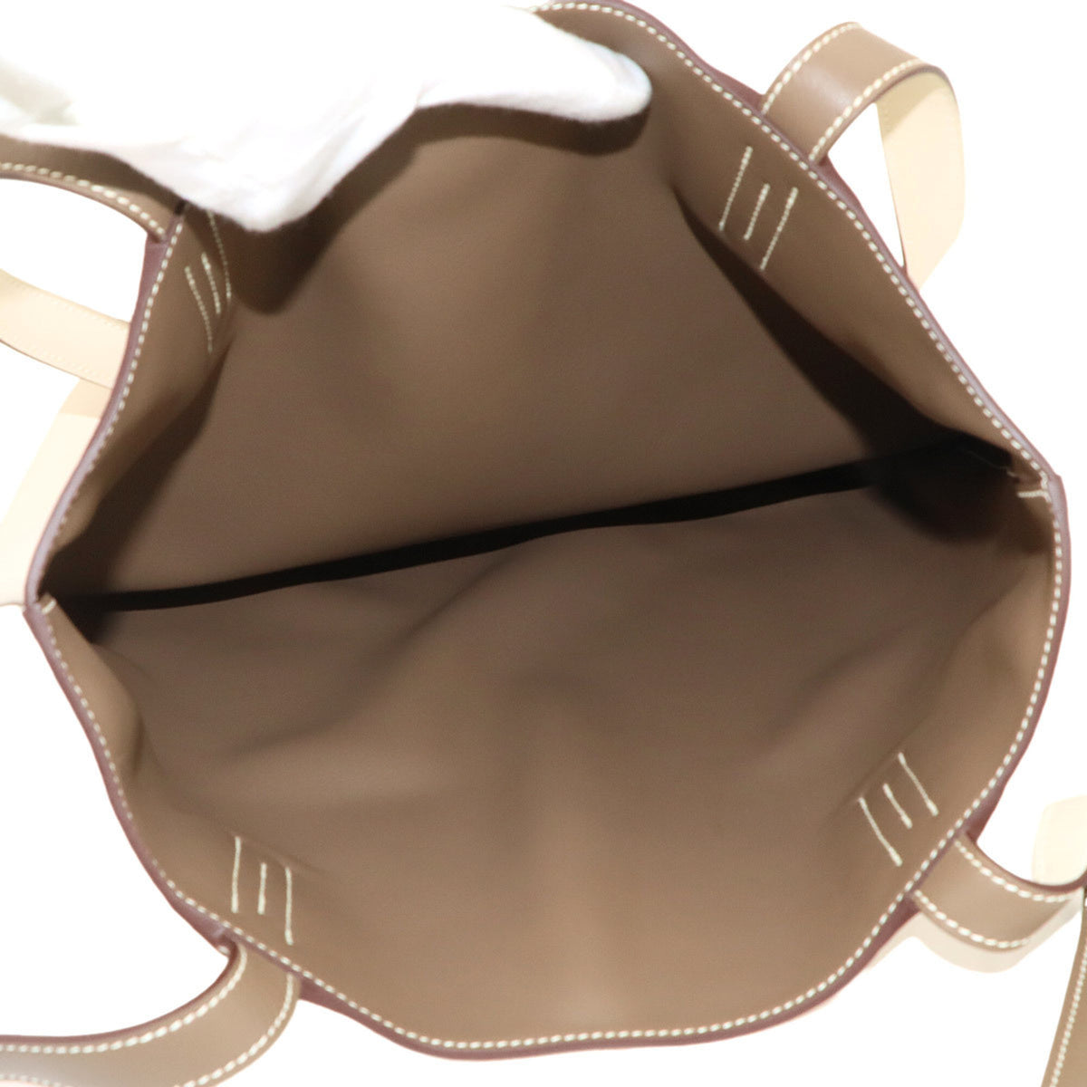 Hermes Etoupe Gray Handbag Tote Bag (Pre-Owned)