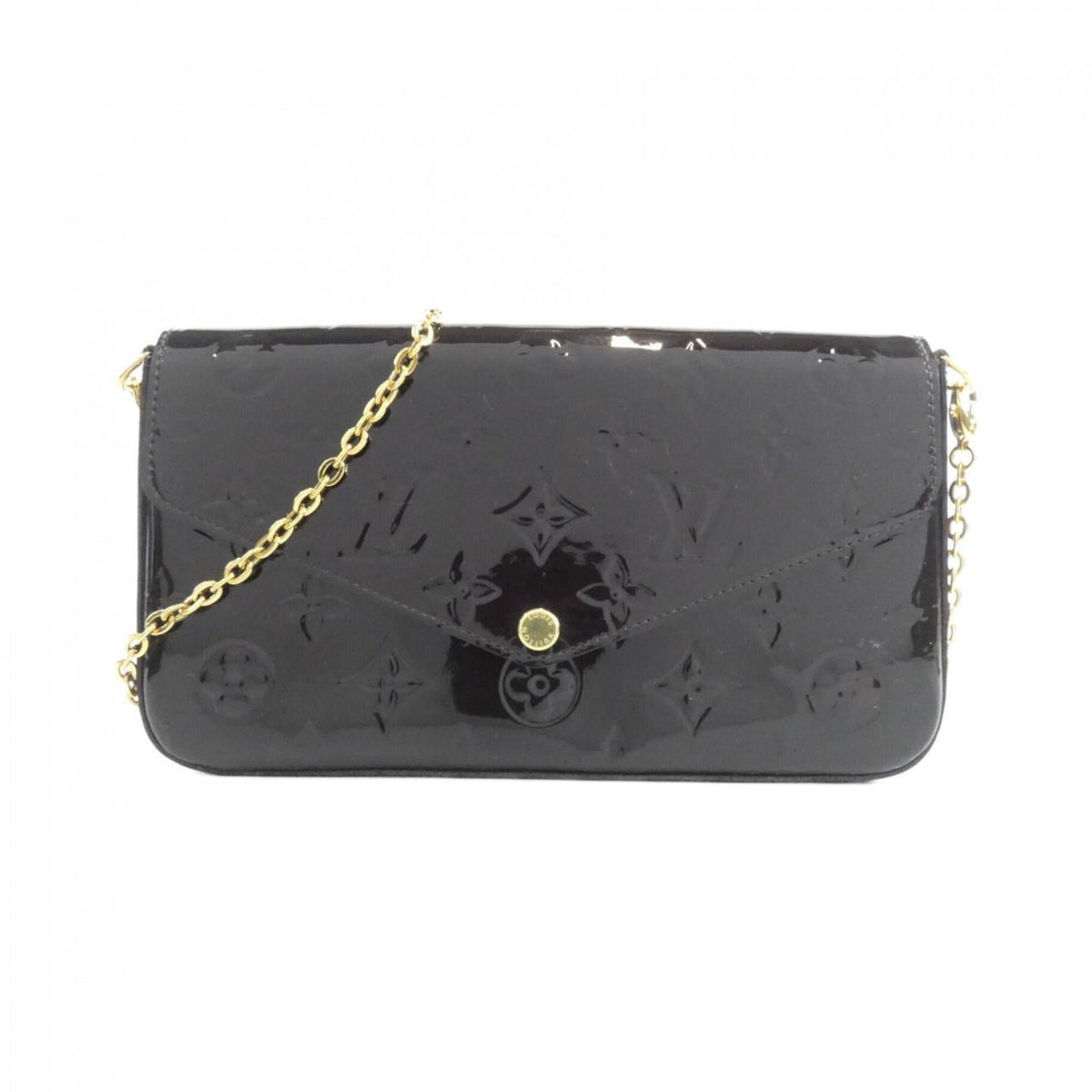 Louis Vuitton Purple Leather Pochette Pouch Shoulder Bag (Pre-Owned)