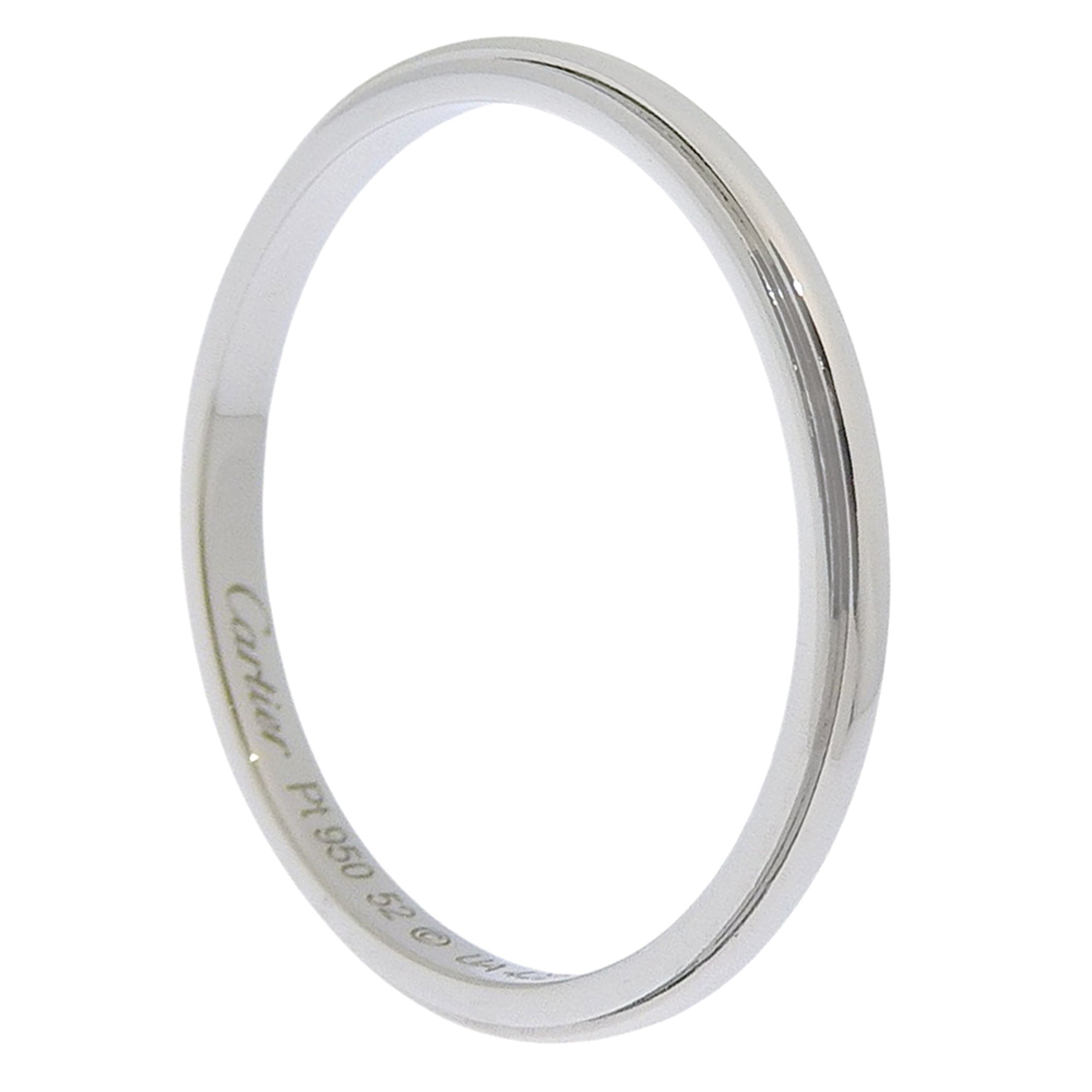 Cartier Platinum Platinum 950 Band Ring (Pre-Owned)