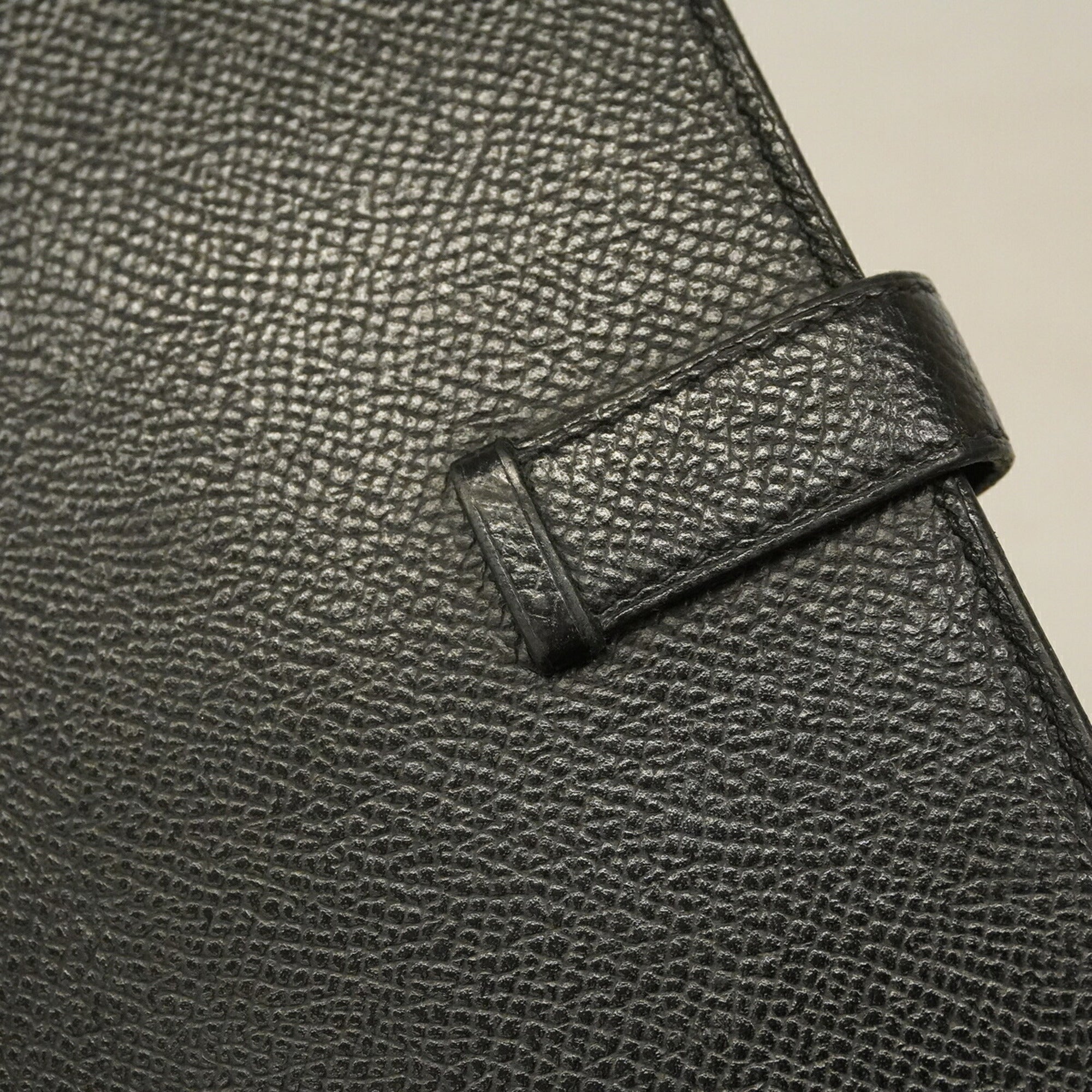 Hermes Black Epsom Leather Leather Long Wallet (Bi-Fold) (Pre-Owned)
