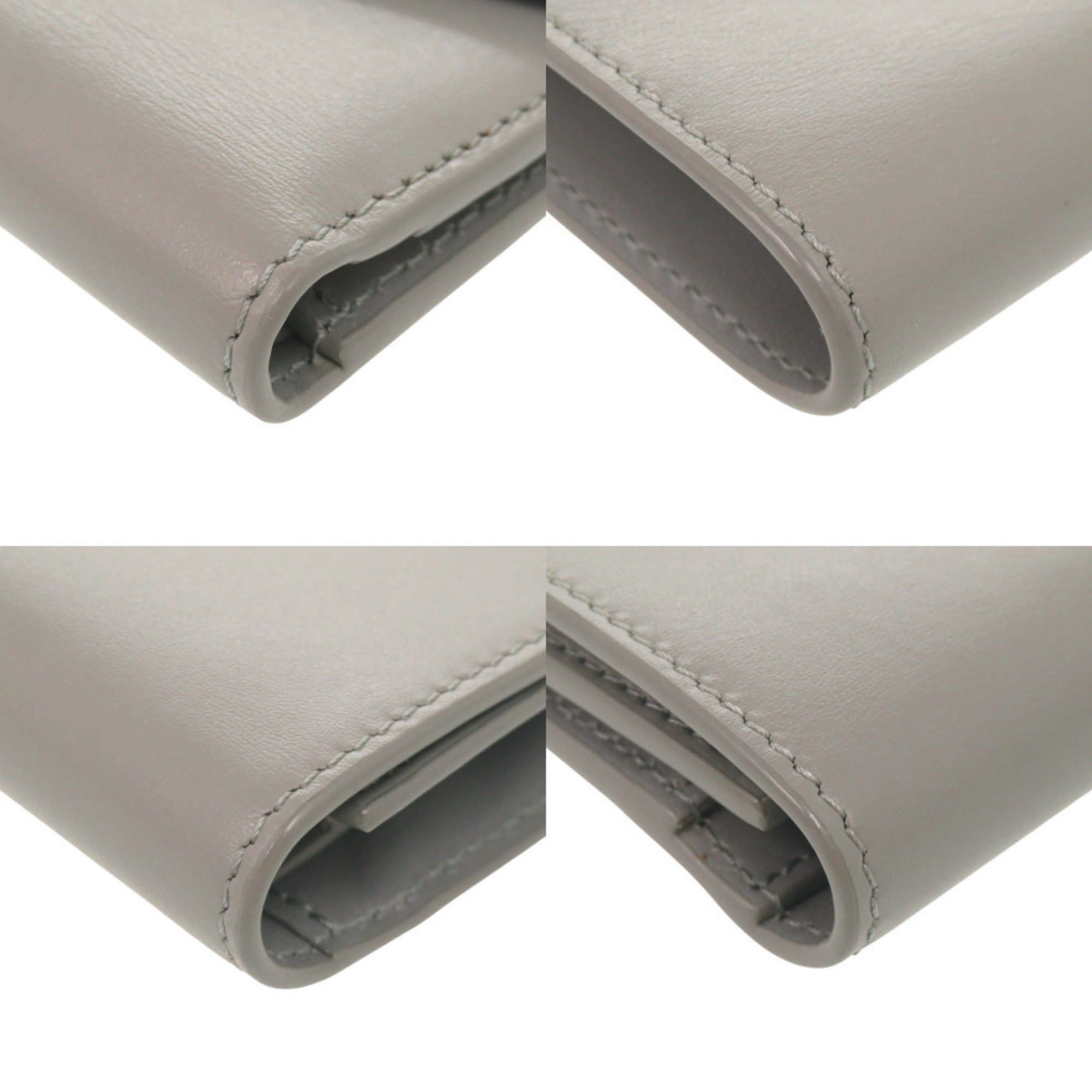 Celine Gray Leather Wallet (Tri-Fold) (Pre-Owned)