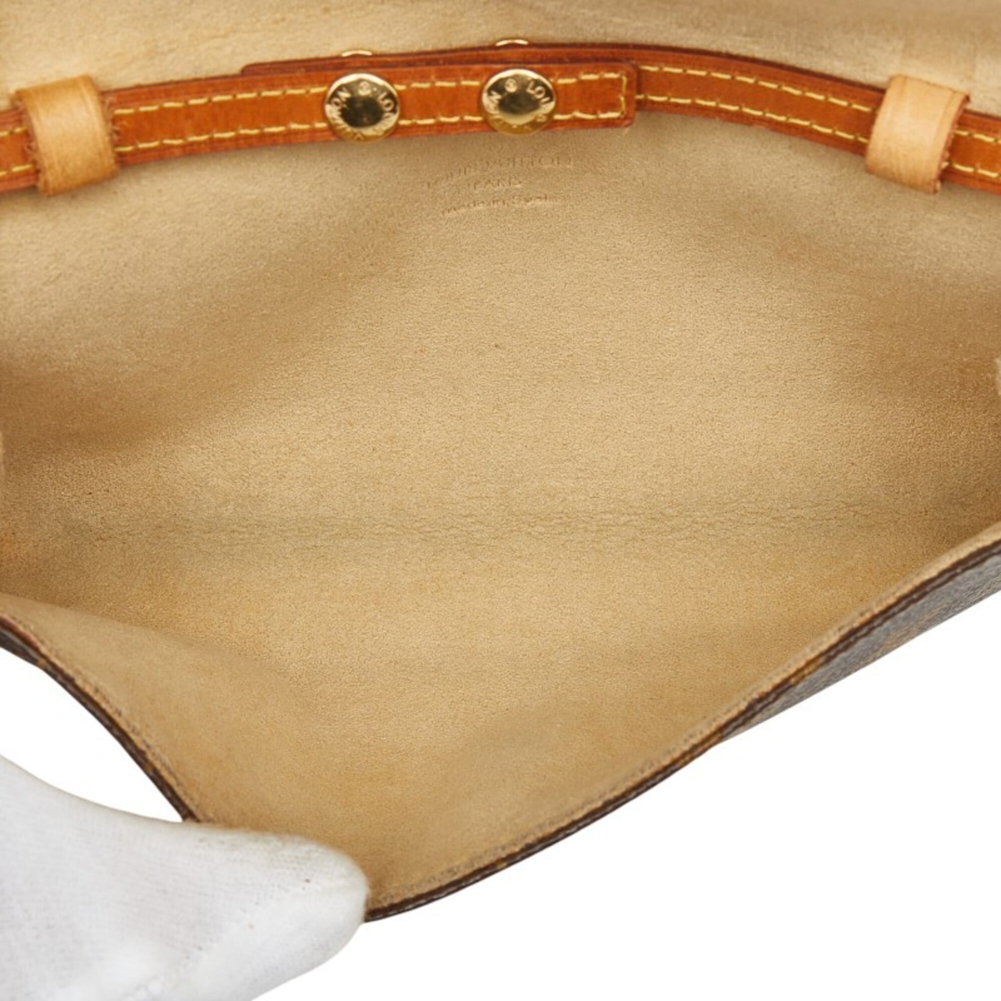 Louis Vuitton Monogram Brown Pvc Leather Pochette Shoulder Bag (Pre-Owned)