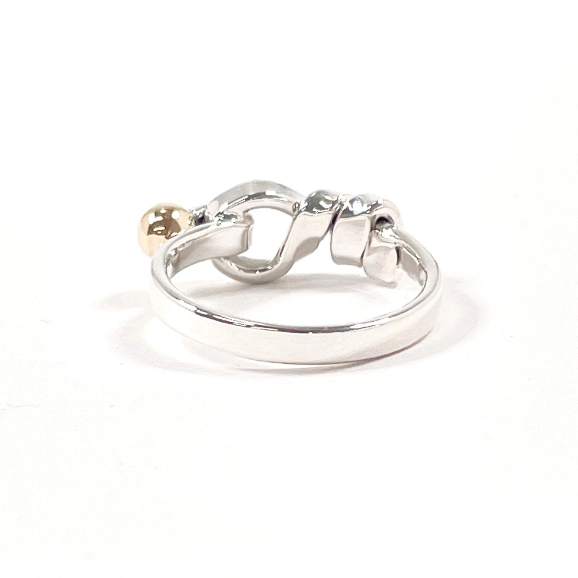 Tiffany Silver Yellow Gold Yellow Gold (18K) Silver 925 Band Ring (Pre-Owned)