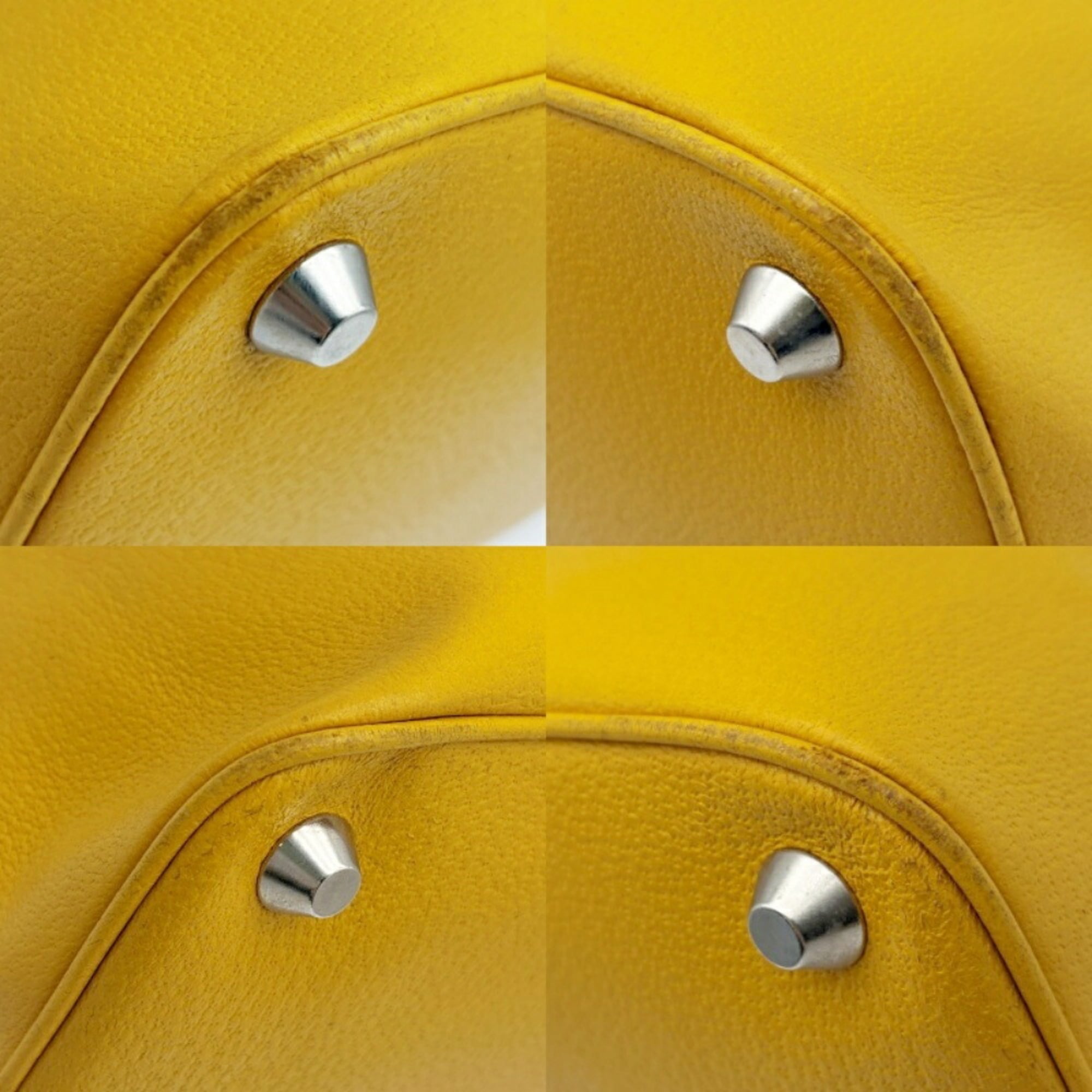 Prada Yellow Leather Tote Bag (Pre-Owned)