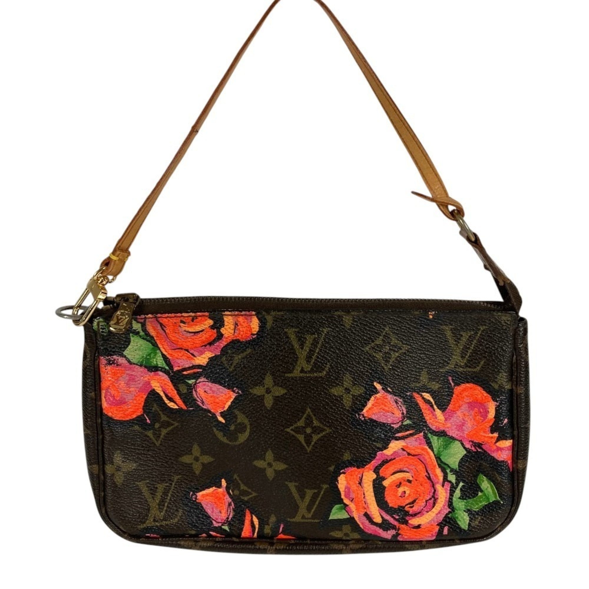 Louis Vuitton Brown Monogram Pink Monogram Rose Handbag Pouch Shoulder Bag (Pre-Owned)