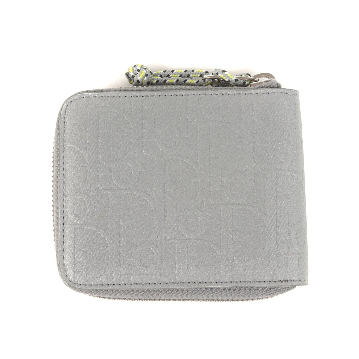 Christian Dior Silver Yellow Nylon Leather Wallet (Bi-Fold) (Pre-Owned)