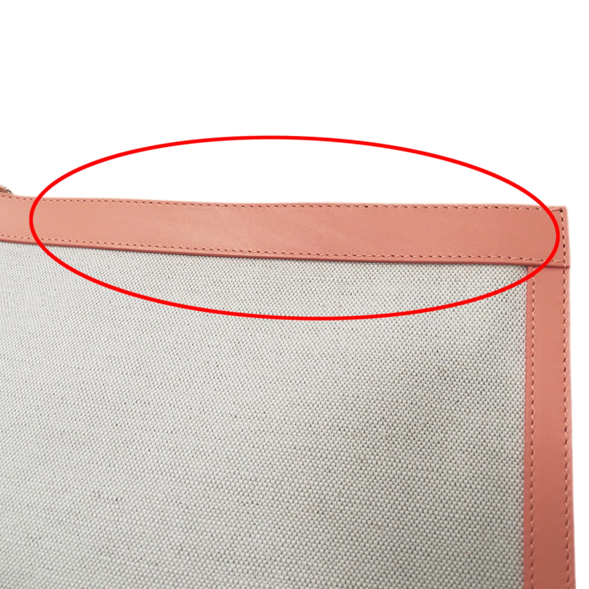 Balenciaga Pink White Canvas Clutch Bag Handbag (Pre-Owned)