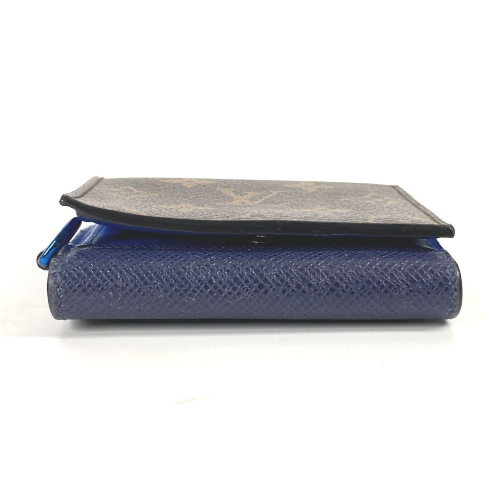 Louis Vuitton Blue Brown Monogram Wallet (Bi-Fold) (Pre-Owned)