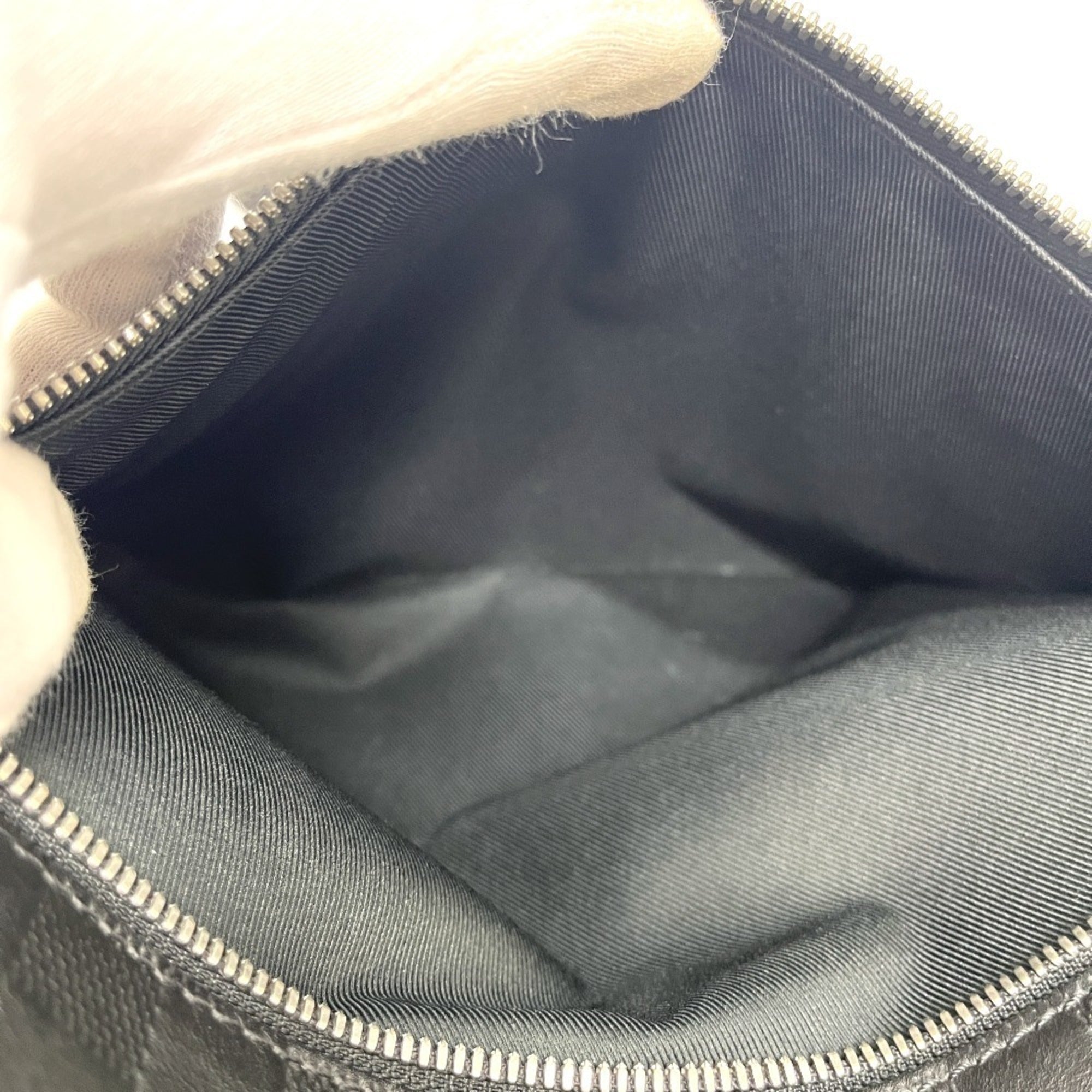 Louis Vuitton Black Gray Onyx Damier Infini Leather Messenger Bag Shoulder Bag (Pre-Owned)