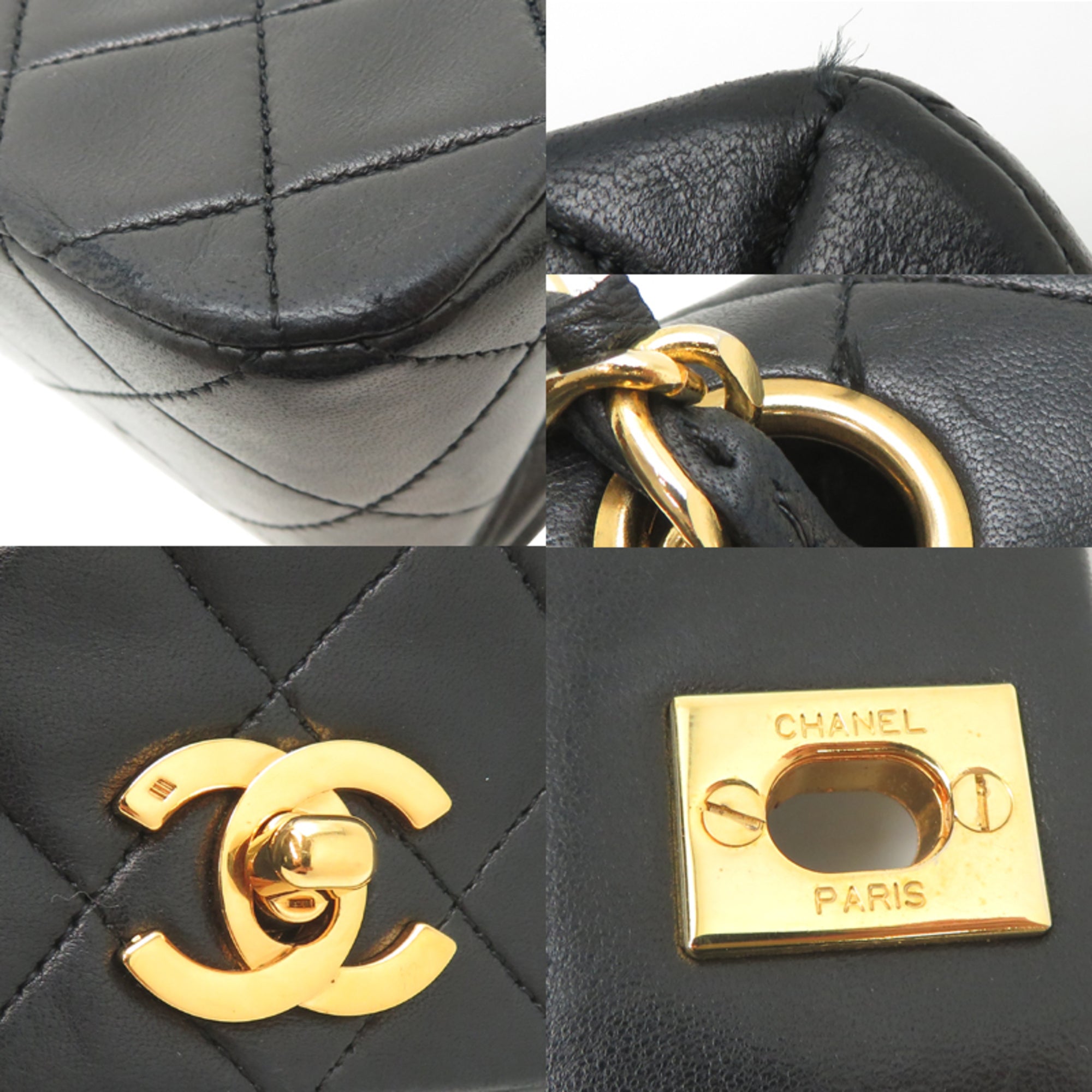 Chanel Black Leather Shoulder Bag (Pre-Owned)