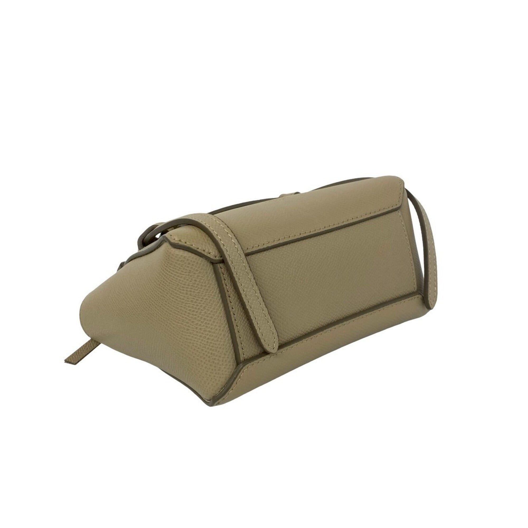 Celine Beige Leather Handbag Pochette Shoulder Bag (Pre-Owned)