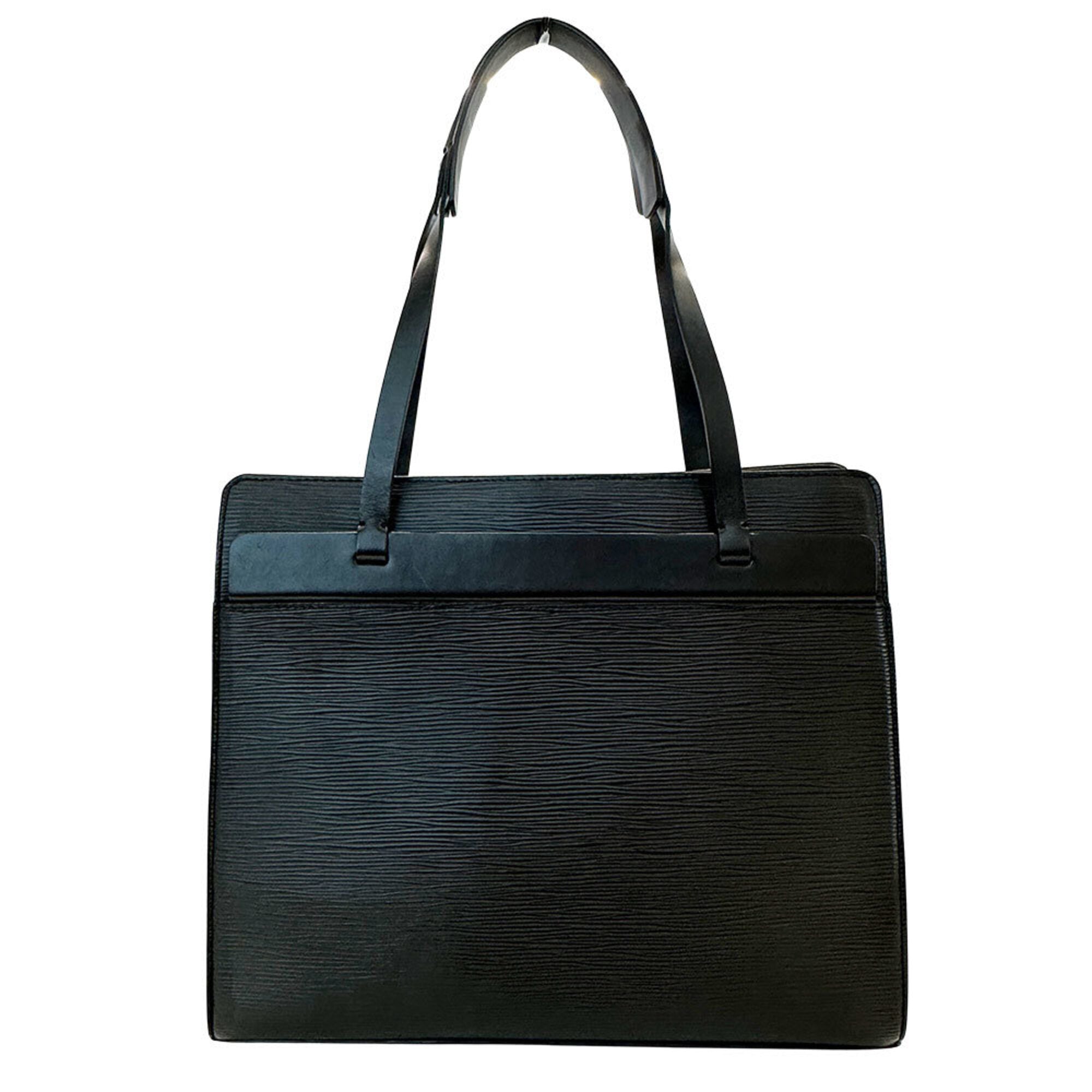Louis Vuitton Black Noir Epi Leather Handbag Tote Bag (Pre-Owned)