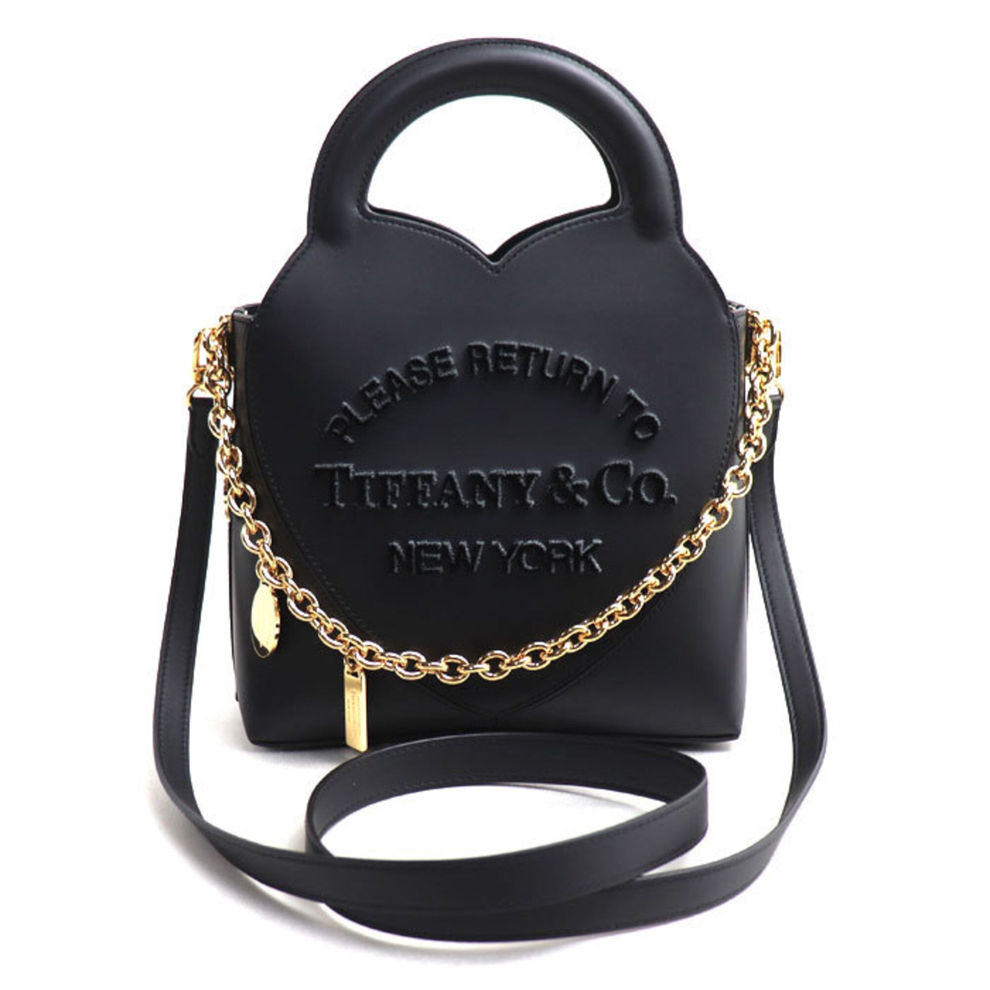 Tiffany Black Leather Shoulder Bag (Pre-Owned)