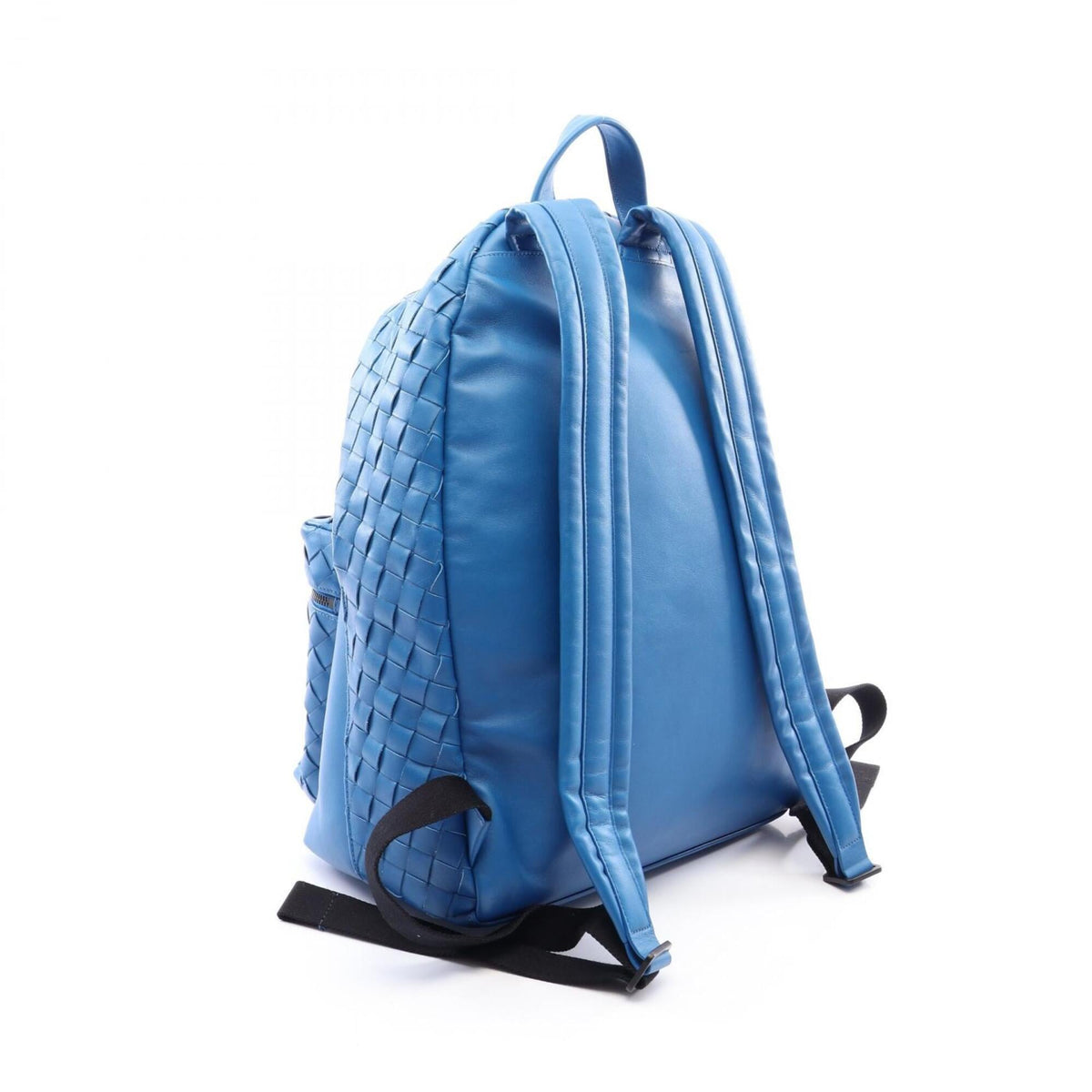 Bottega Veneta Blue Leather Backpack Handbag (Pre-Owned)