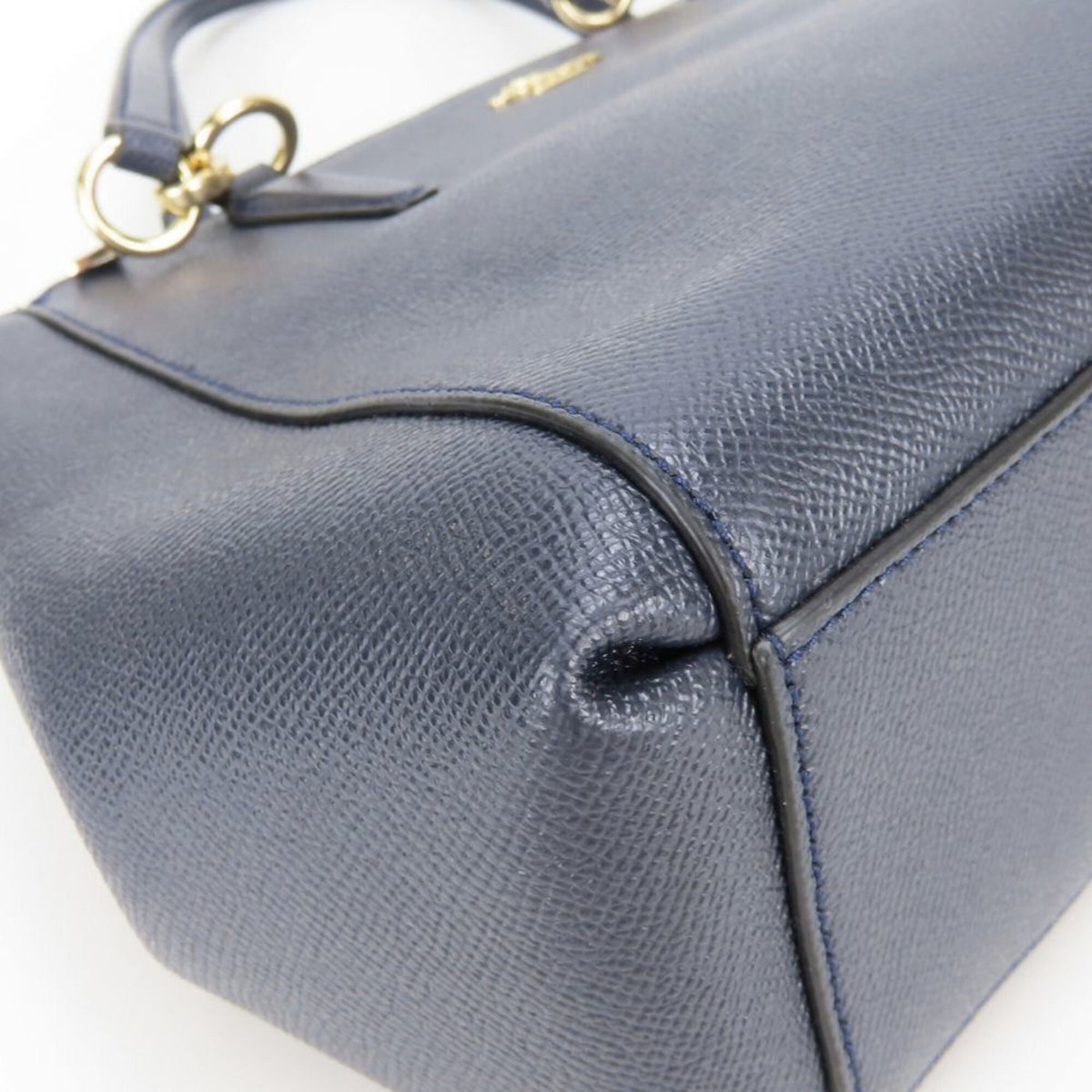 Coach Navy Leather Handbag (Pre-Owned)