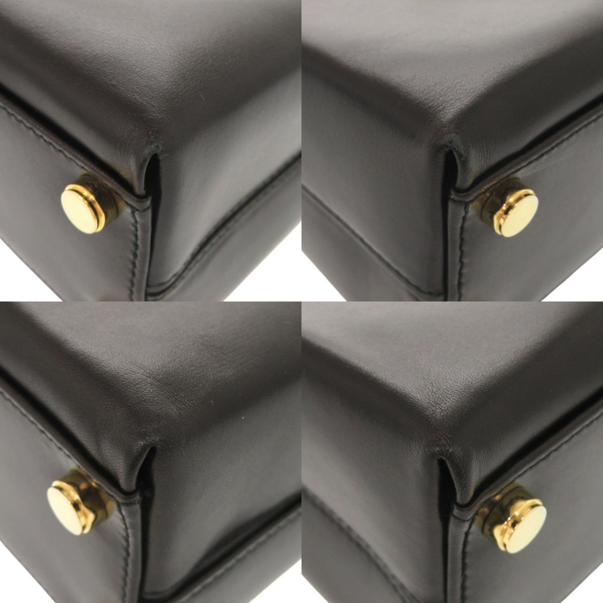 Salvatore Ferragamo Black Leather Handbag Shoulder Bag (Pre-Owned)