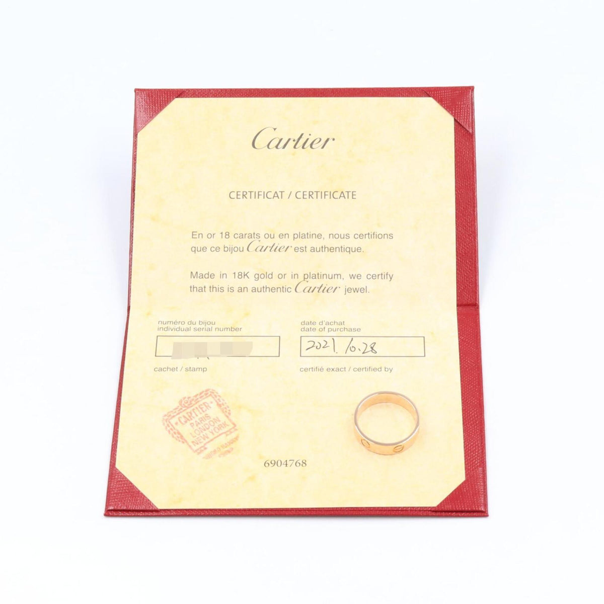 Cartier Gold Pink Gold (18K) Band Ring (Pre-Owned)