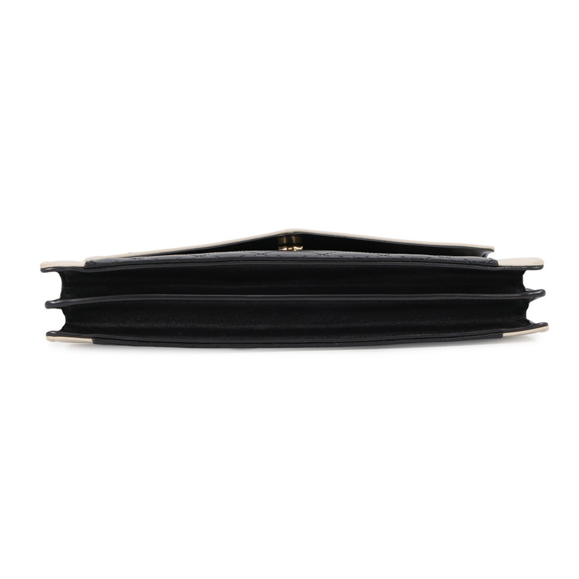 Saint Laurent Black White Leather Shoulder Bag (Pre-Owned)