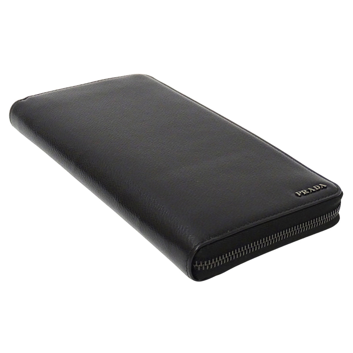 Prada Black Leather Long Bill Wallet (Bi-Fold) (Pre-Owned)