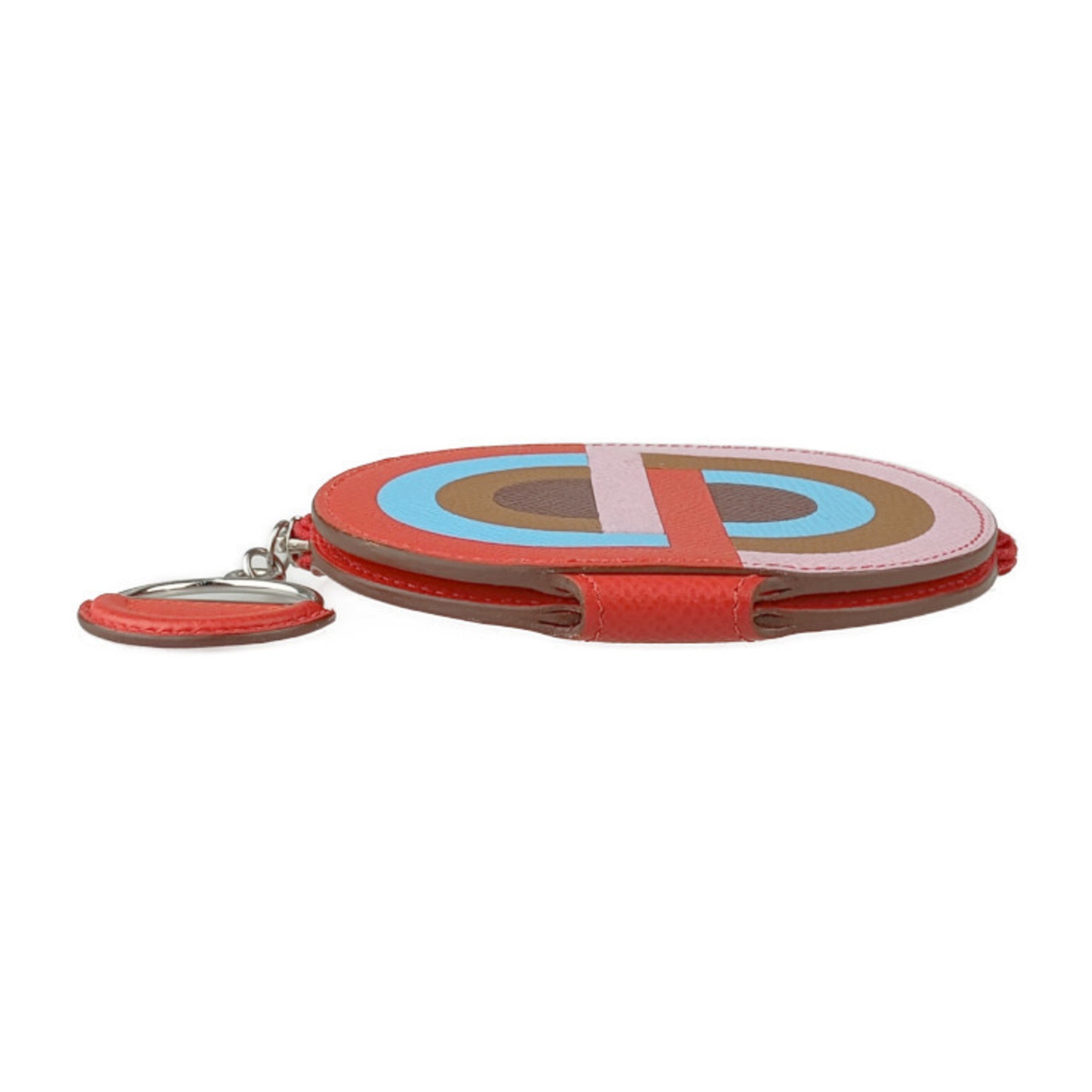 Hermes Multi-Color Red Color Epsom Leather Coin Purse/Coin Case (Pre-Owned)