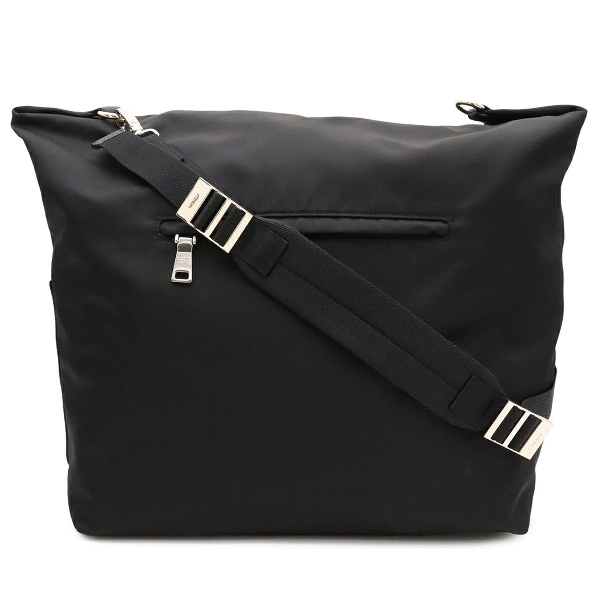 Prada Black Nero Nylon Leather Shoulder Bag (Pre-Owned)