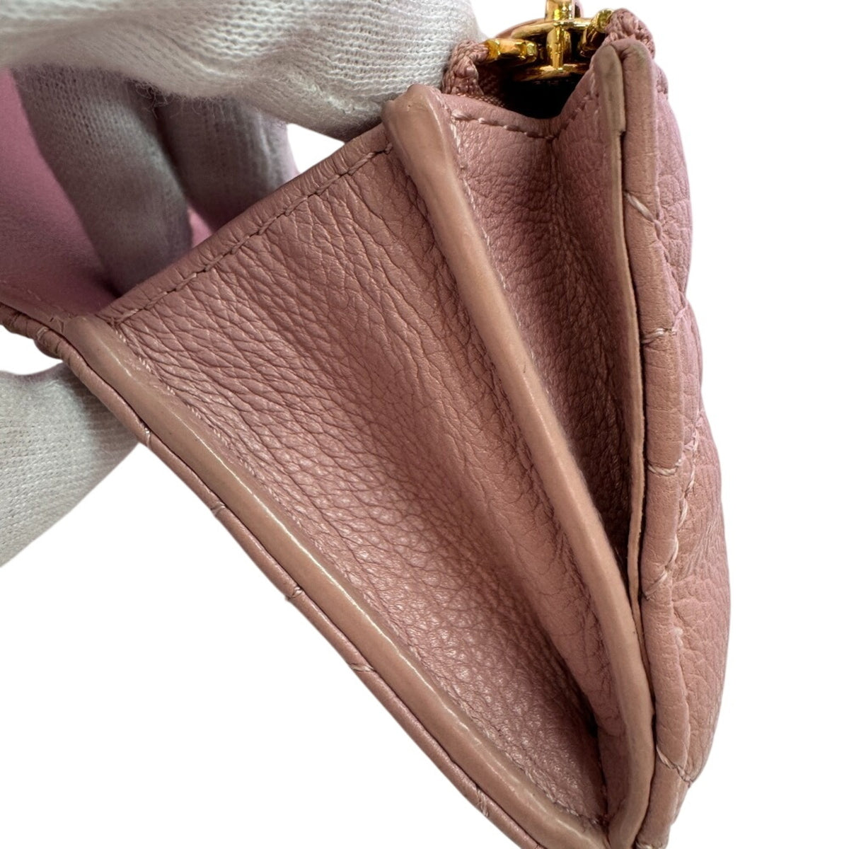 Christian Dior Pink Leather Wallet (Bi-Fold) (Pre-Owned)