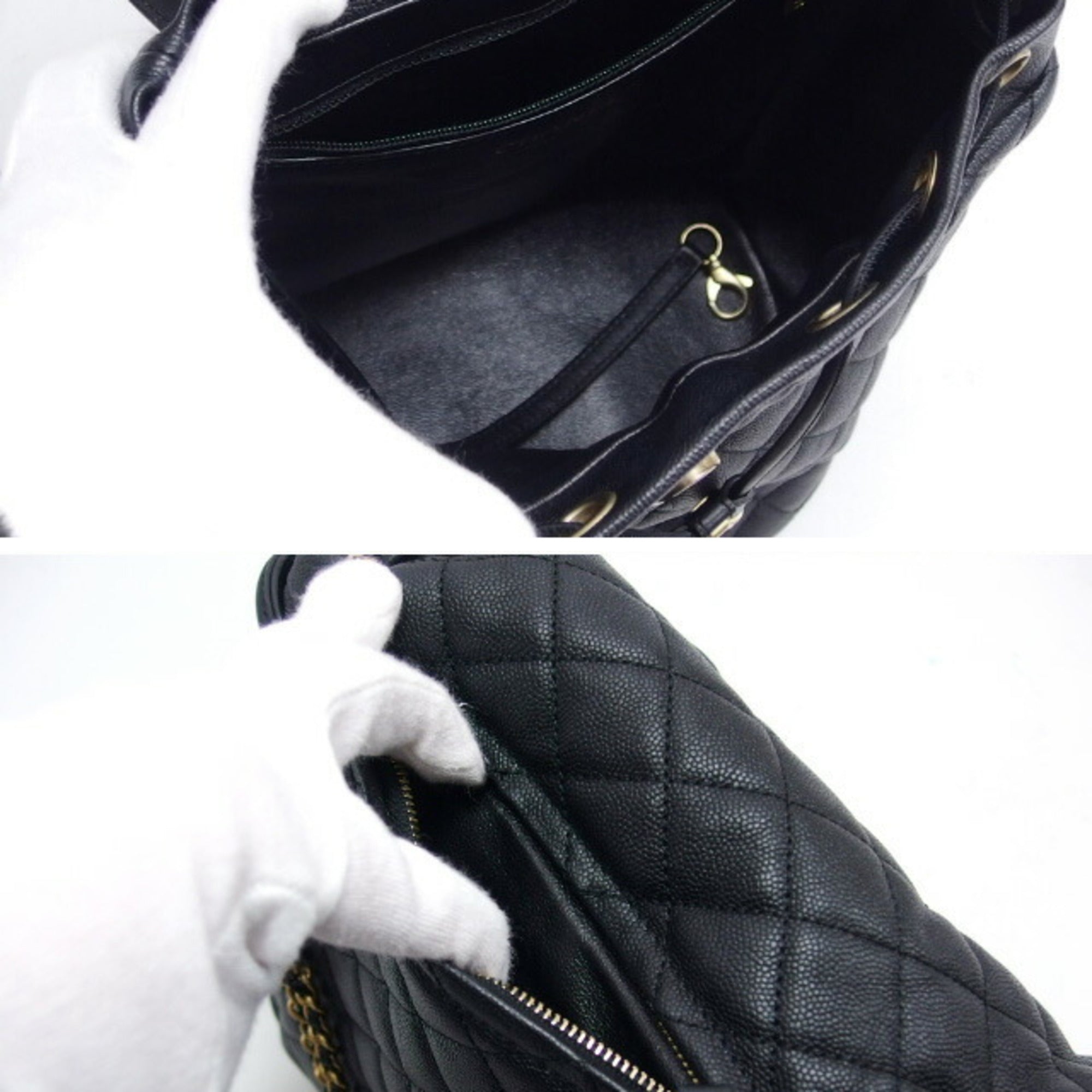 Chanel Black Grained Calfskin Backpack (Pre-Owned)