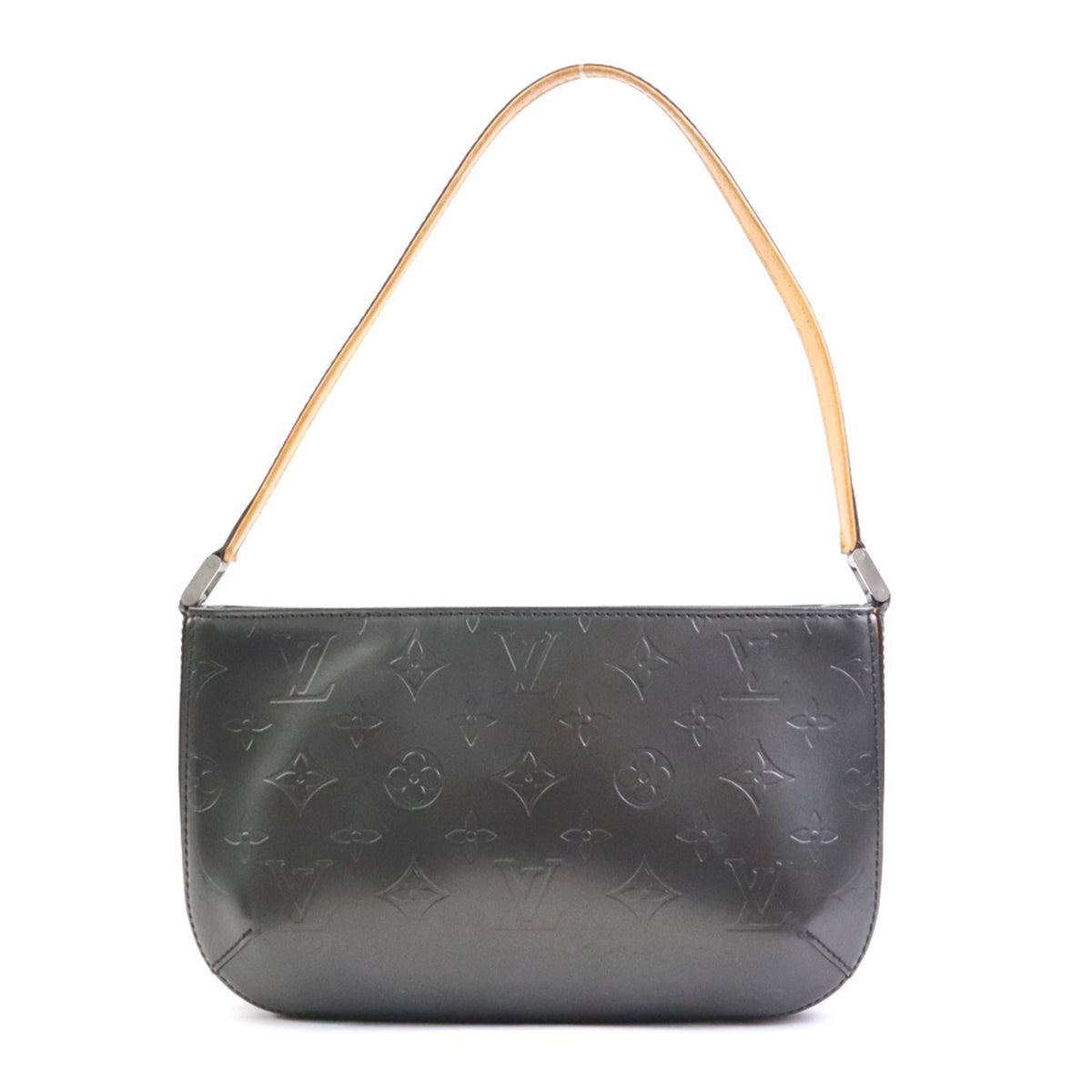 Louis Vuitton Black Gray Monogram Mat Shoulder Bag (Pre-Owned)