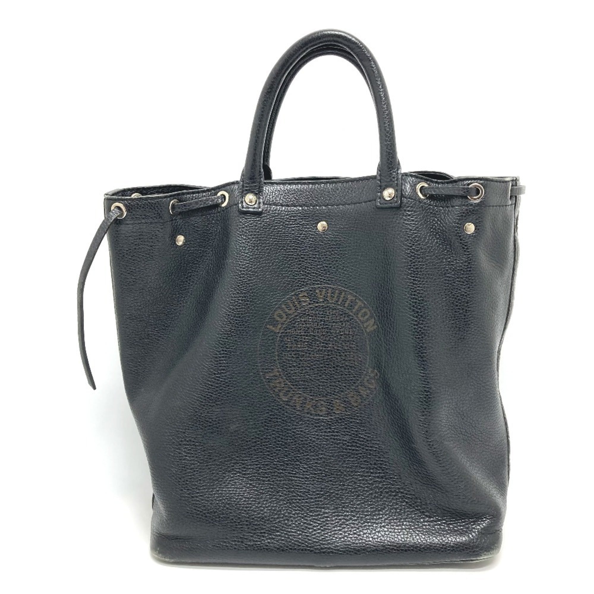Louis Vuitton Black Noir Leather Tote Bag (Pre-Owned)