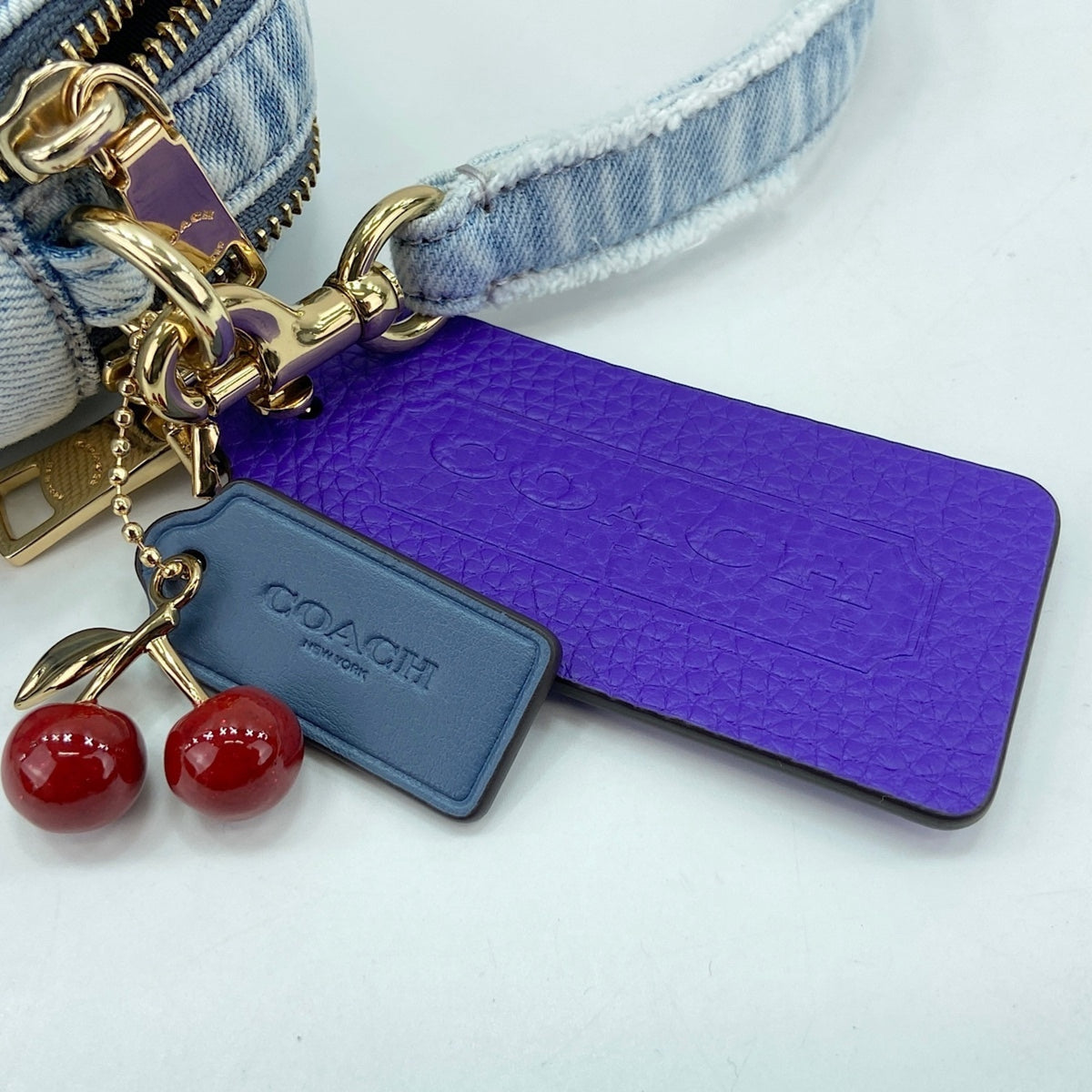 Coach Blue Shoulder Bag (Pre-Owned)