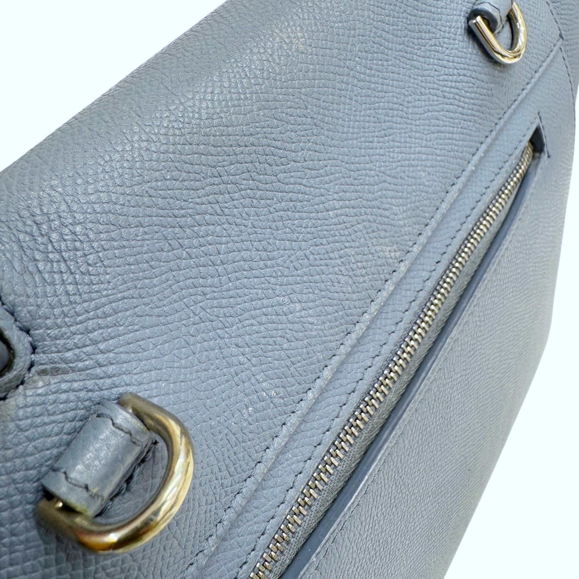Celine Blue Leather Handbag Shoulder Bag (Pre-Owned)