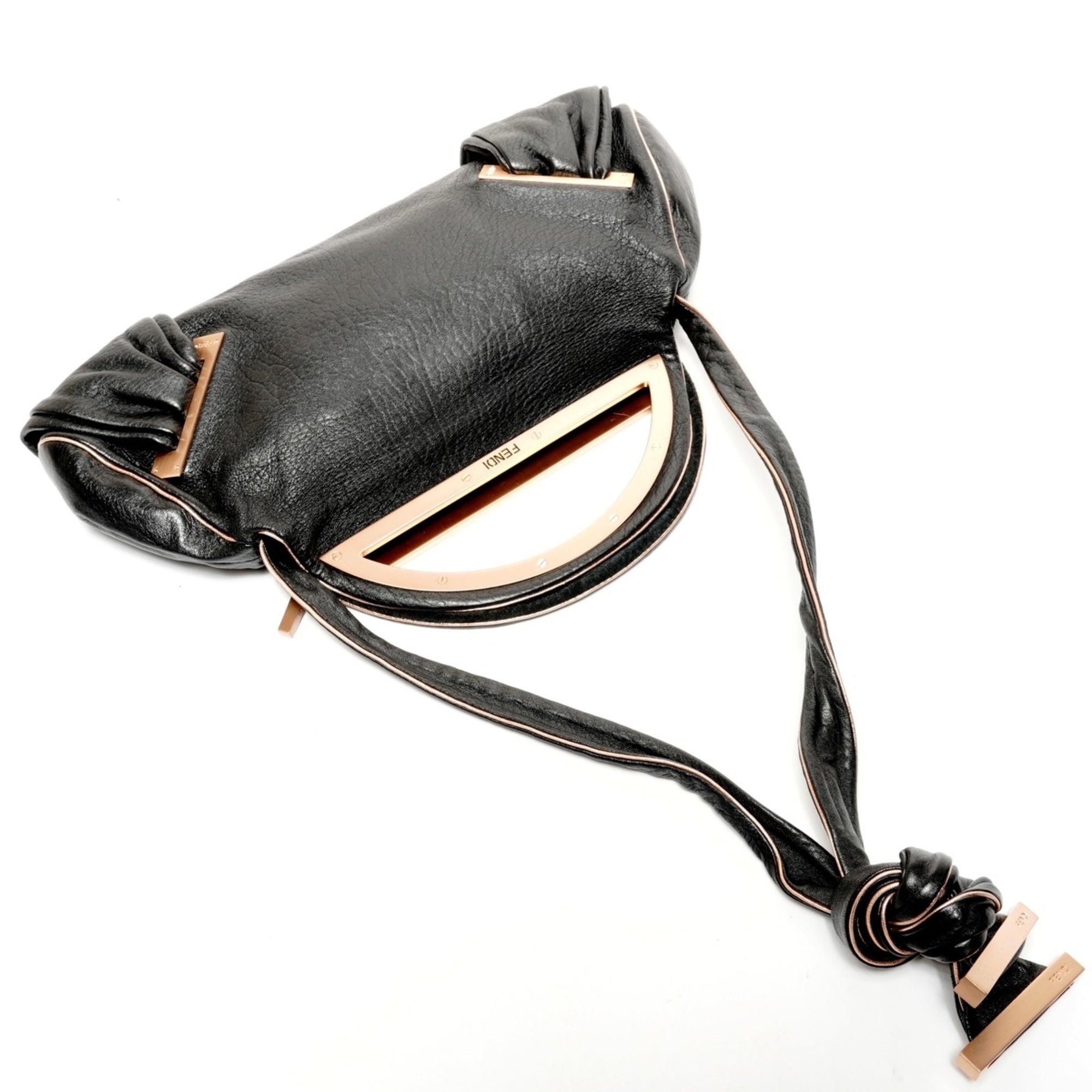 Fendi Black Leather Shoulder Bag (Pre-Owned)
