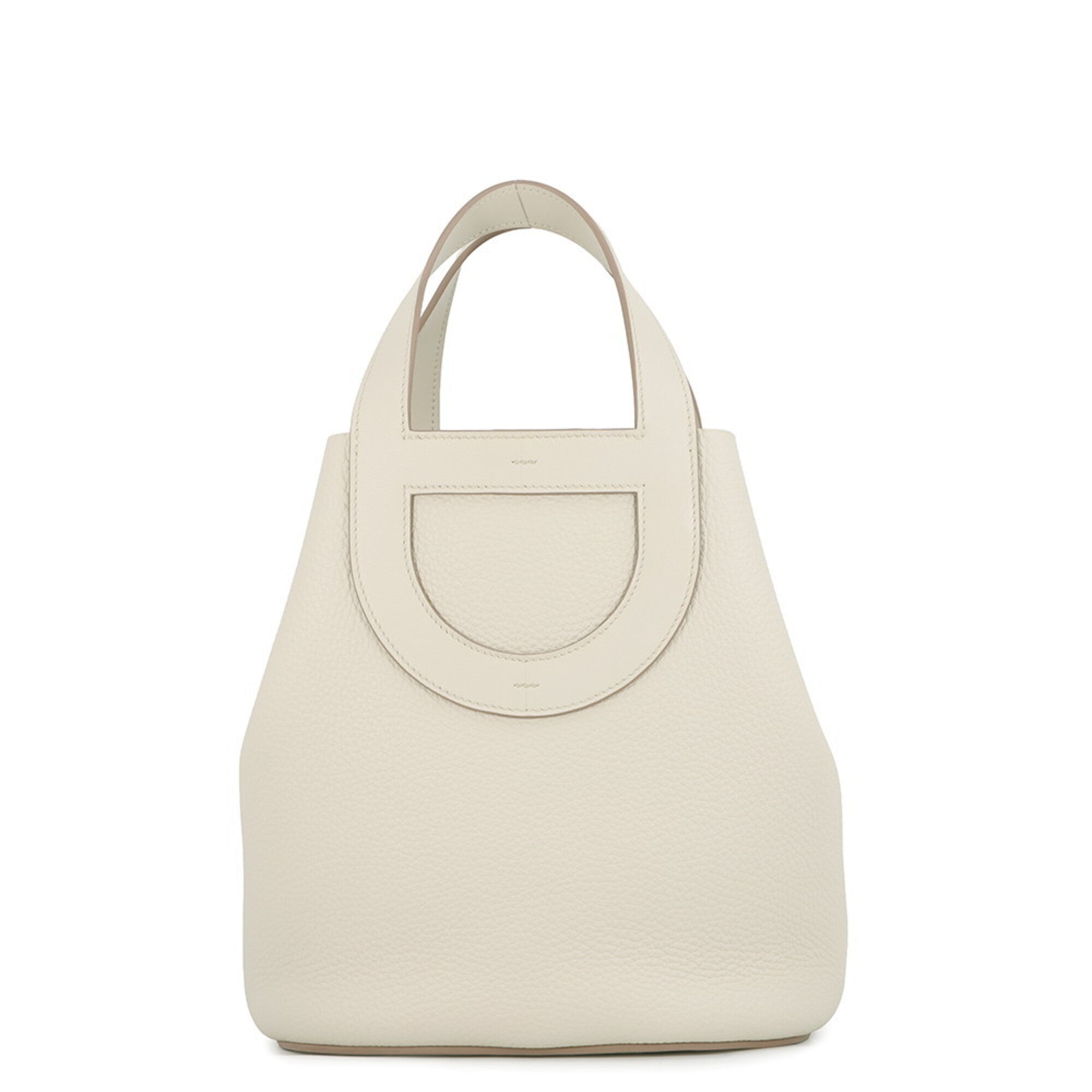 Hermes Light Gray Taurillon Clemence Leather Swift Leather Tote Bag (Pre-Owned)