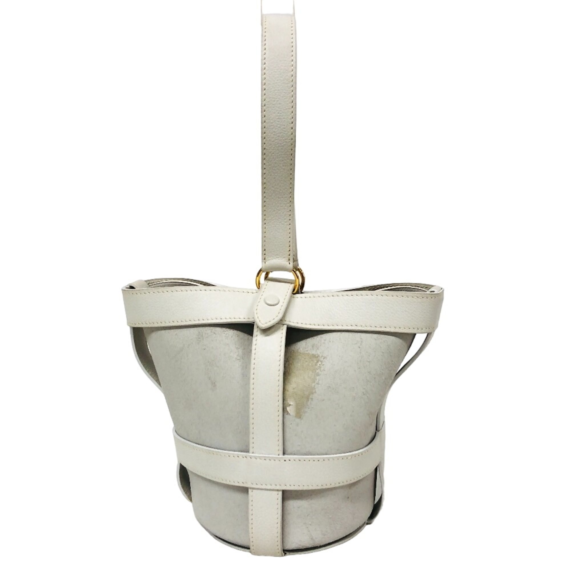Hermes White Leather Handbag (Pre-Owned)