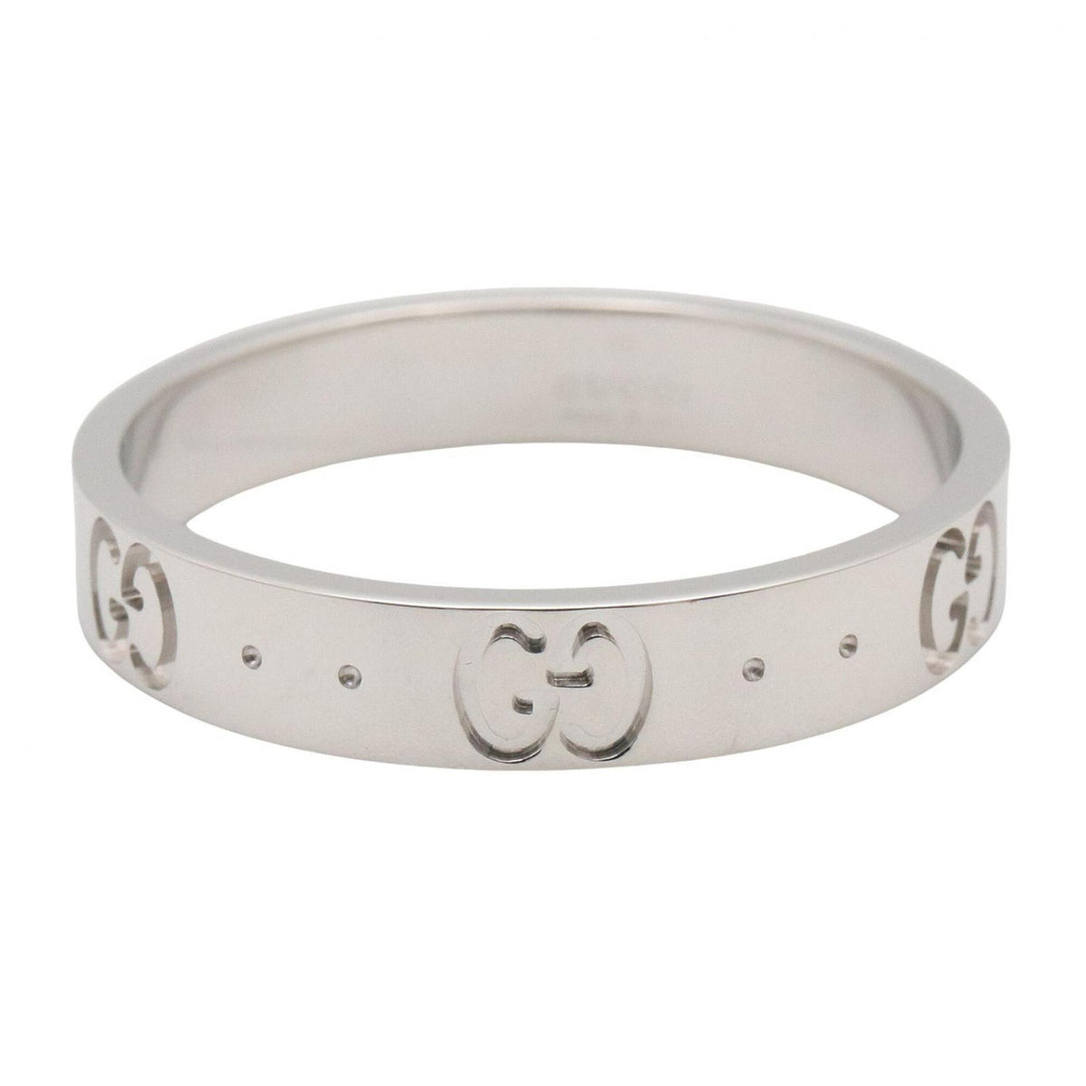 Gucci Silver White Gold (18K) Band Ring (Pre-Owned)