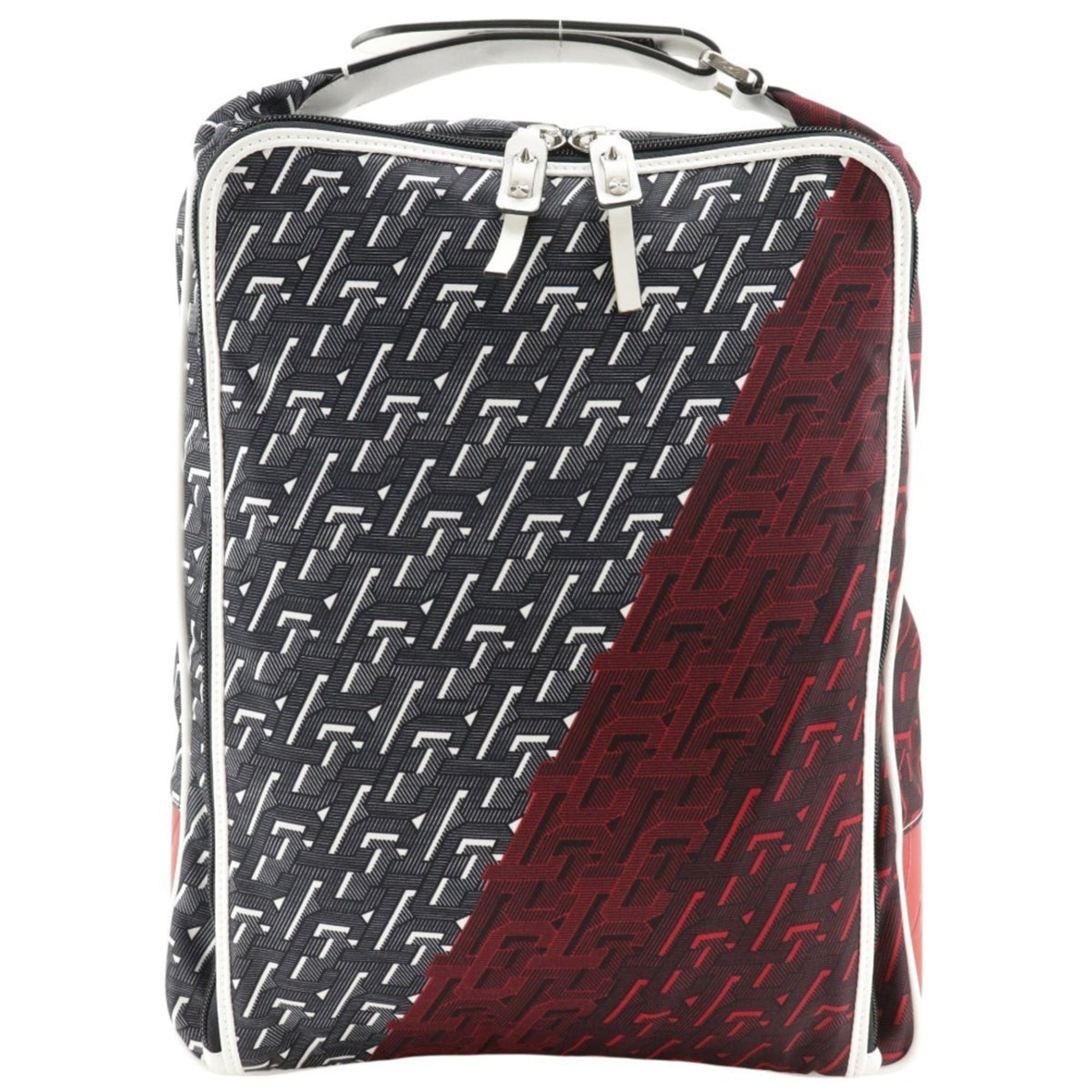 Christian Louboutin Black Red Color Nylon Backpack (Pre-Owned)