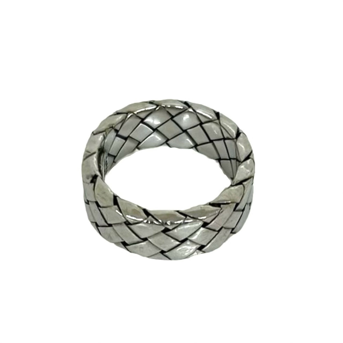 Bottega Veneta Silver Silver 925 Band Ring (Pre-Owned)
