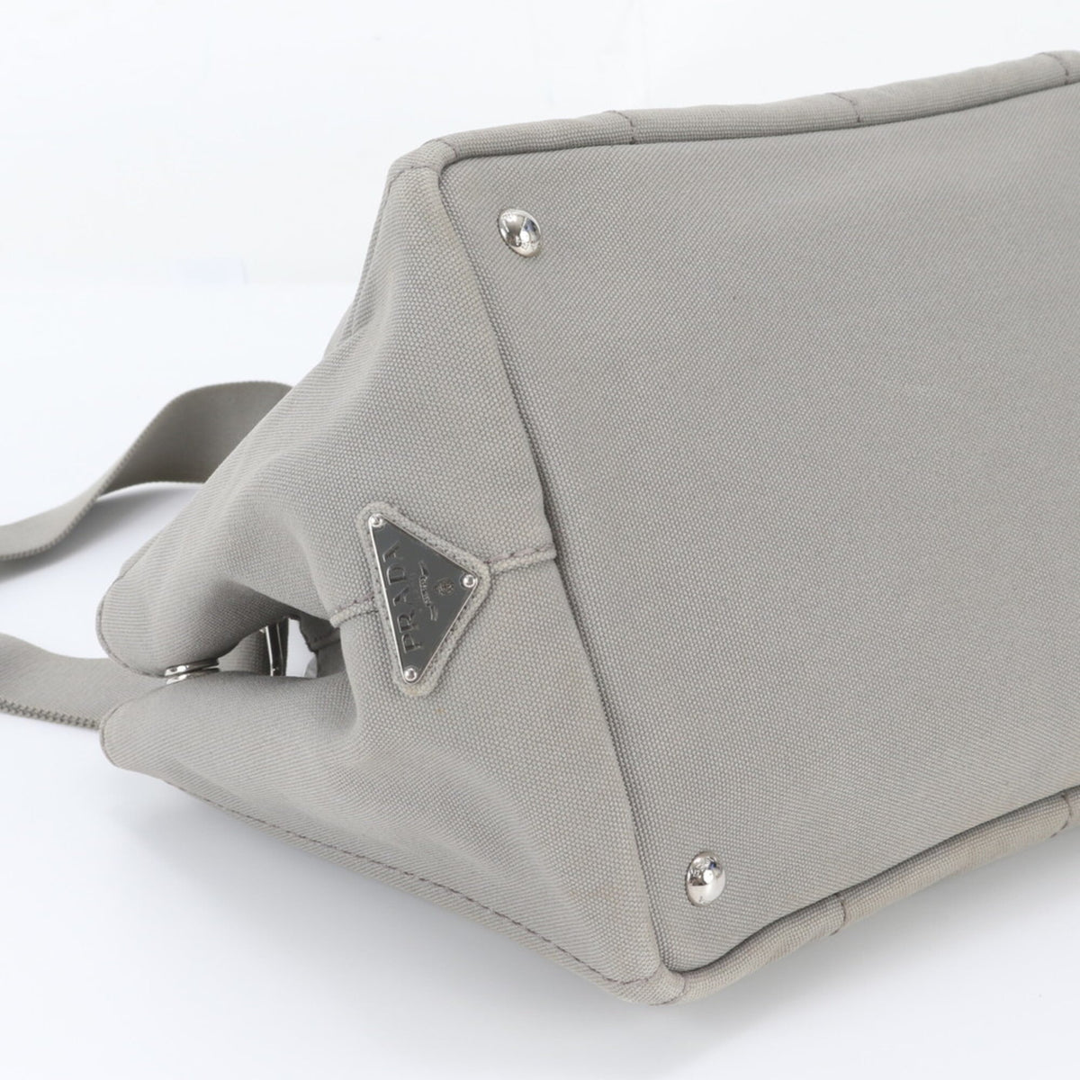 Prada Gray Handbag Shoulder Bag Tote Bag (Pre-Owned)