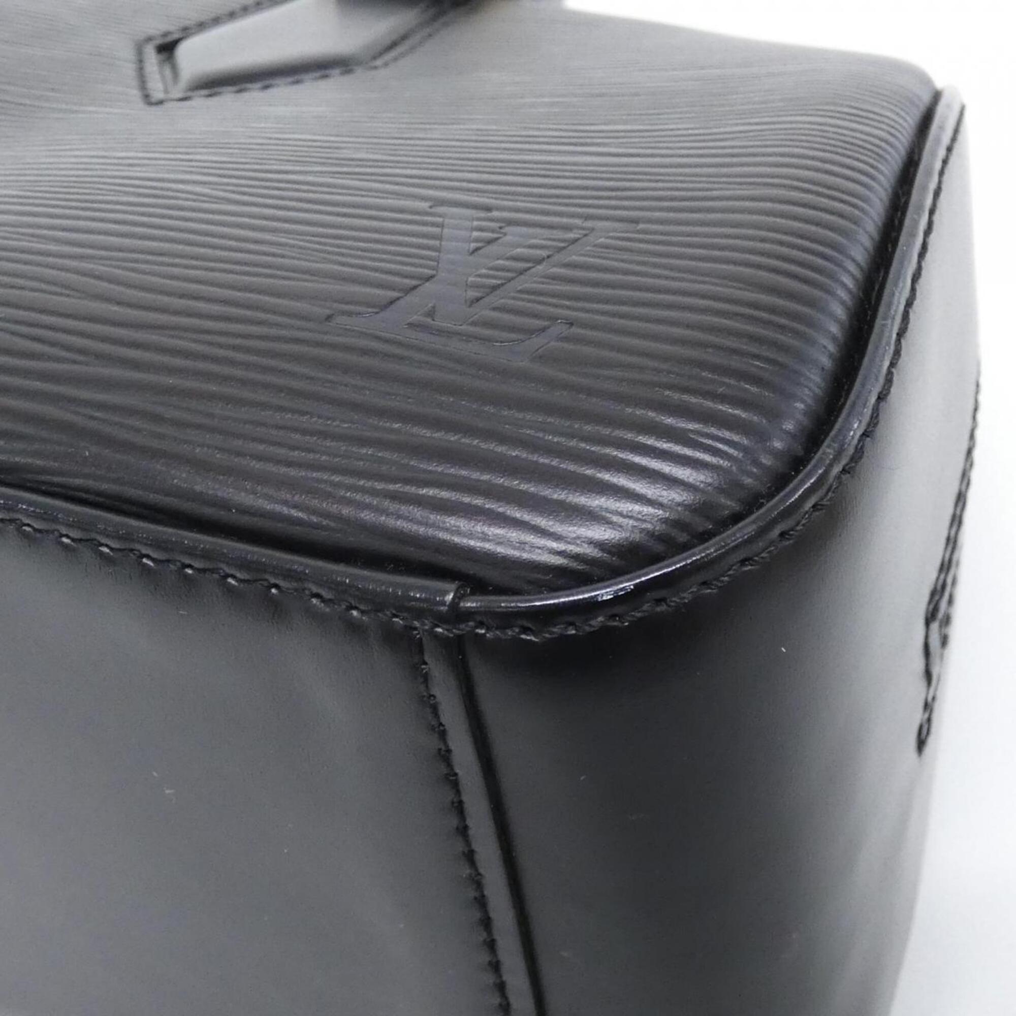 Louis Vuitton Black Leather Handbag (Pre-Owned)