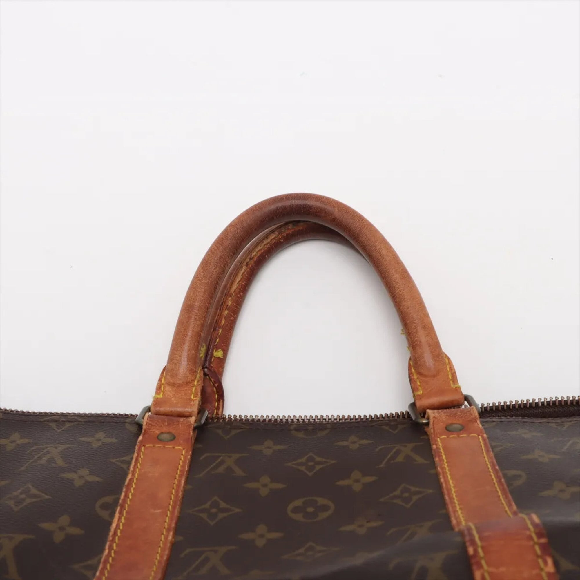 Louis Vuitton Brown Coated Canvas Leather Handbag Tote Bag (Pre-Owned)