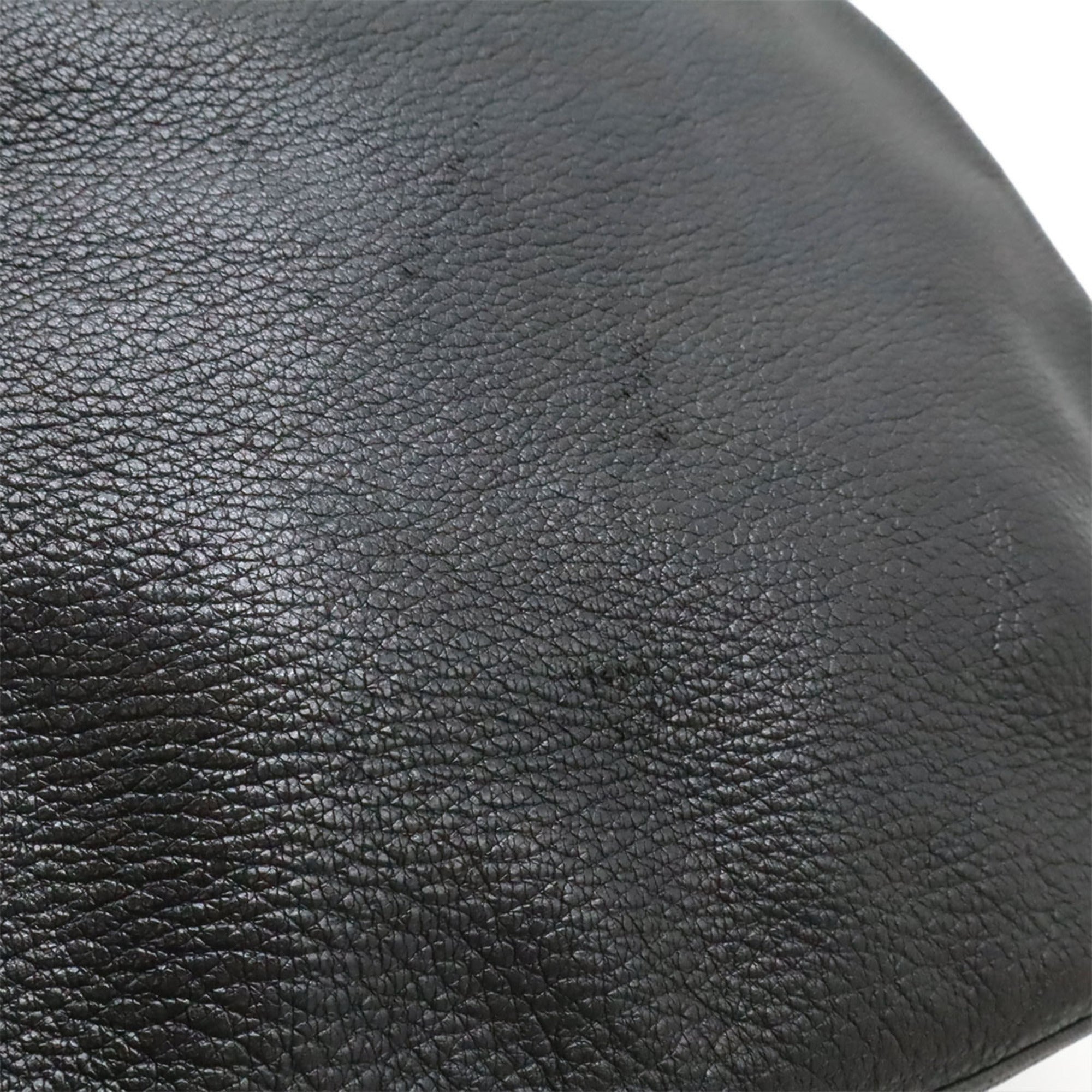 Hermes Black Taurillon Clemence Leather Shoulder Bag (Pre-Owned)