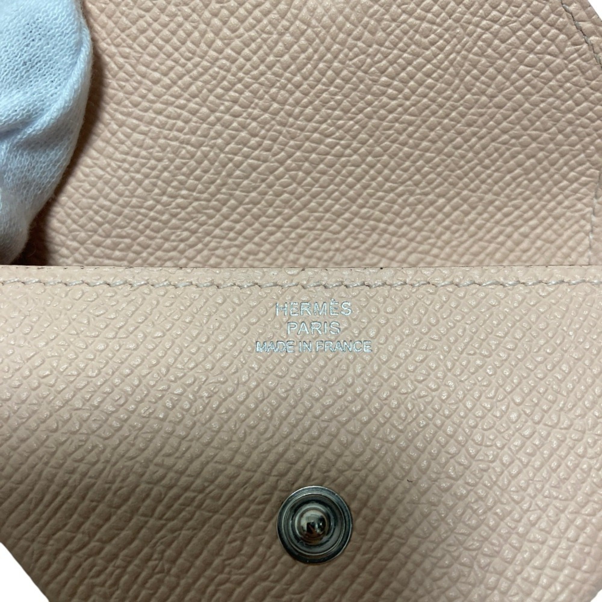 Hermes Rose Eglantine Epsom Leather Coin Purse/Coin Case (Pre-Owned)