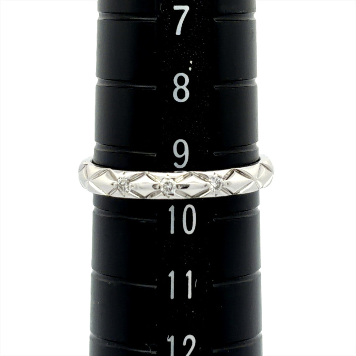 Chanel Platinum Platinum 950 Band Ring (Pre-Owned)