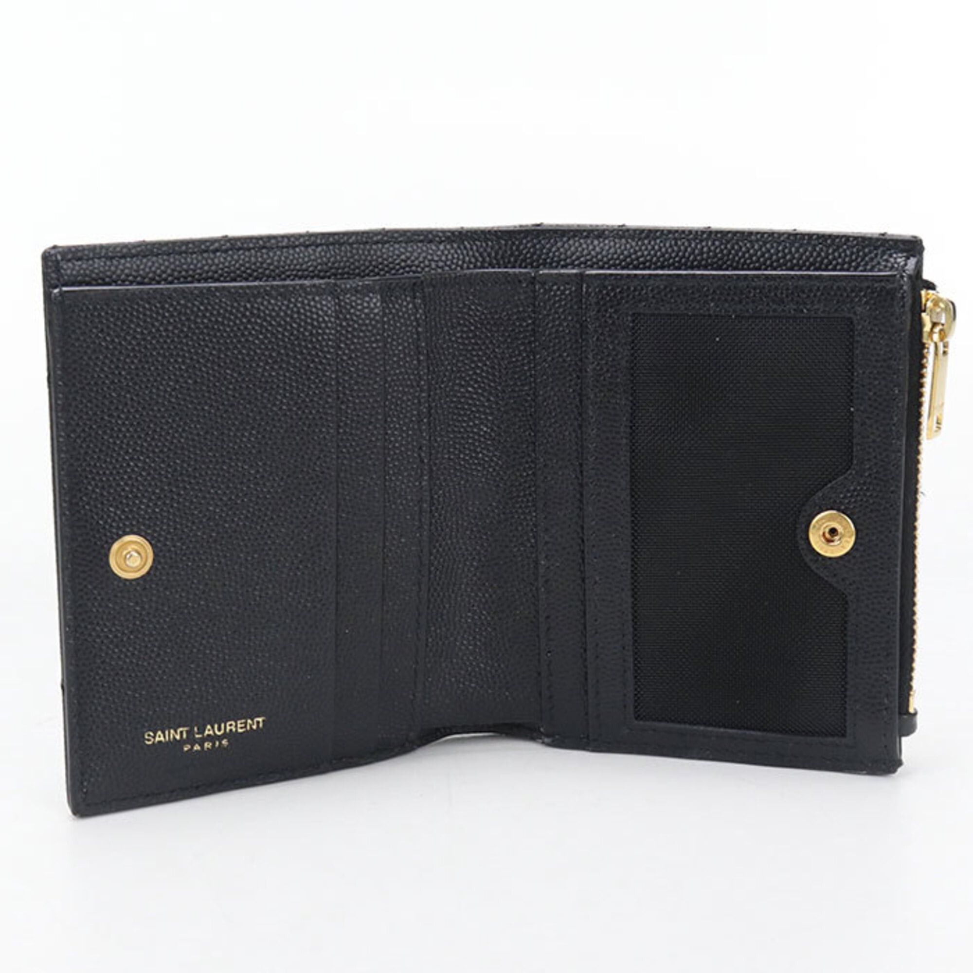 Saint Laurent Black Leather Wallet (Bi-Fold) (Pre-Owned)