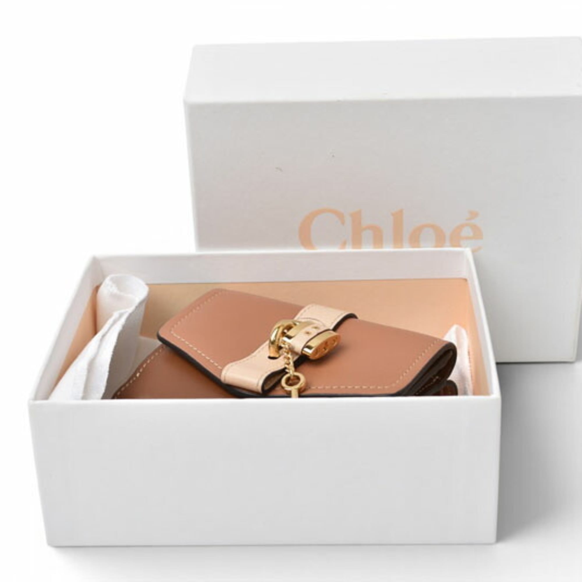 Chloé Brown Multi-Color Leather Wallet (Tri-Fold) (Pre-Owned)