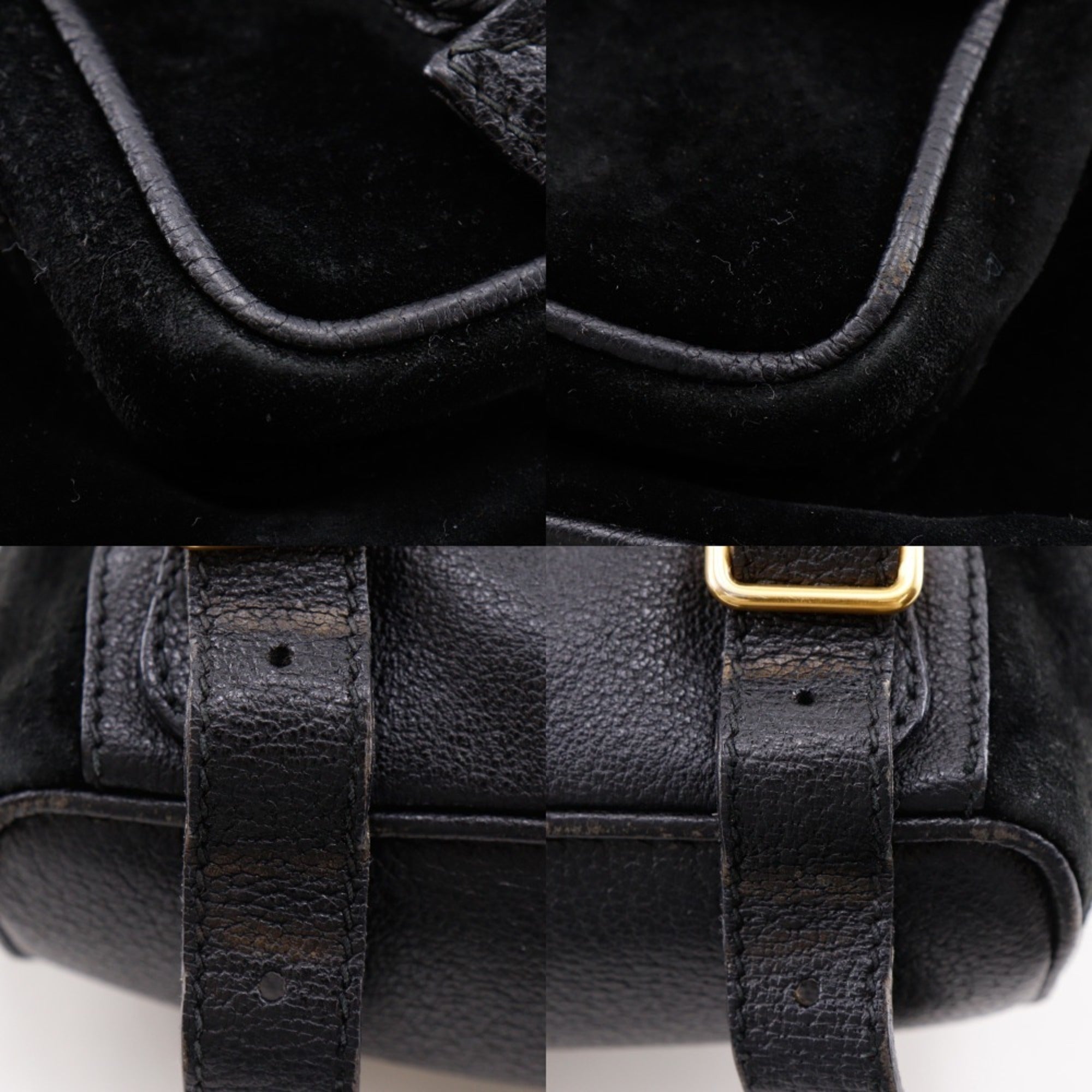 Gucci Black Suede Backpack (Pre-Owned)