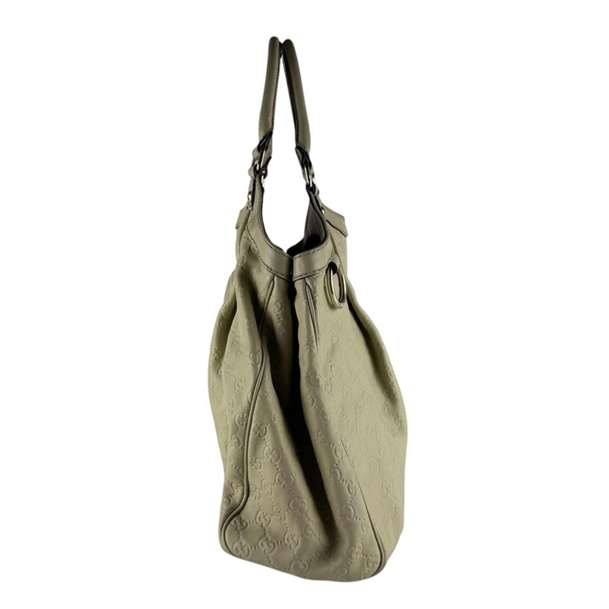 Gucci Light Beige Leather Handbag (Pre-Owned)